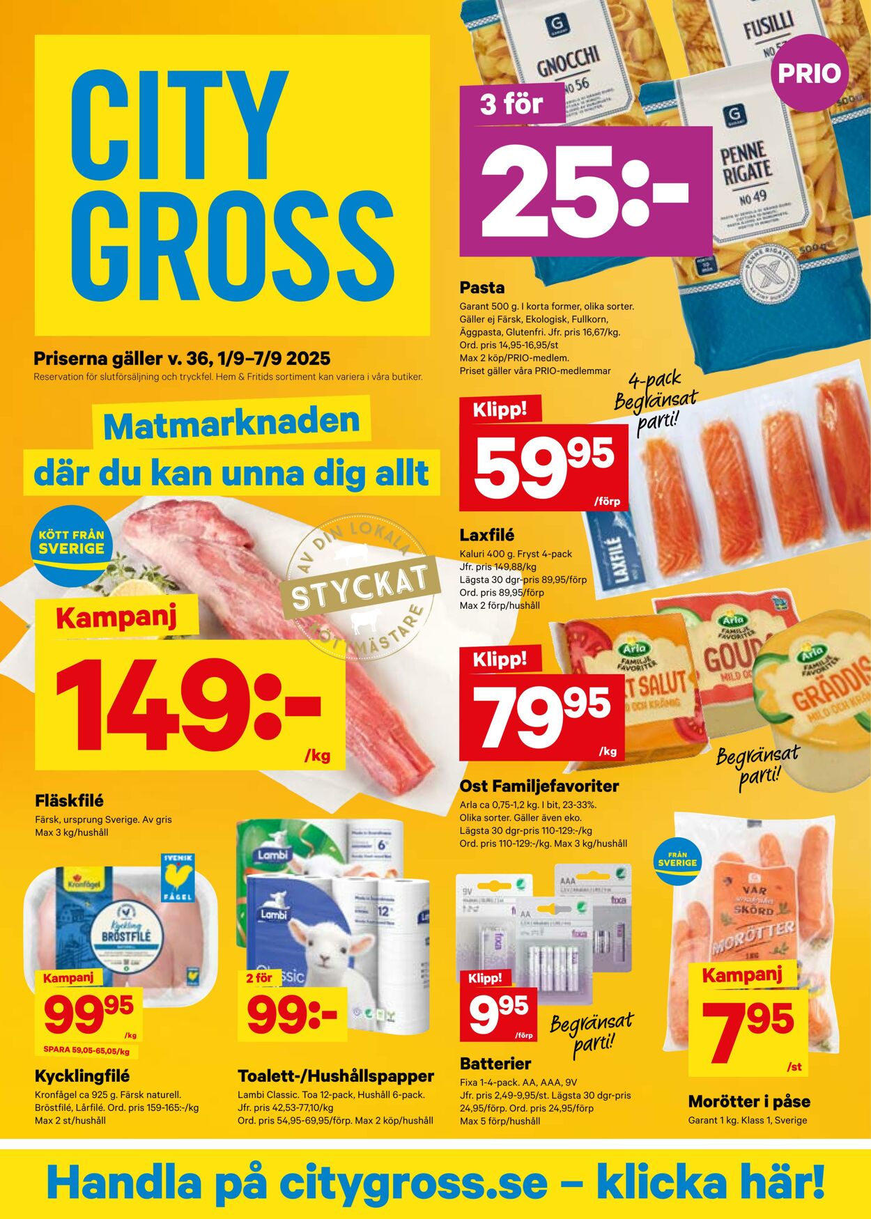 Erbjudanden City Gross 01.09.2025 - 07.09.2025