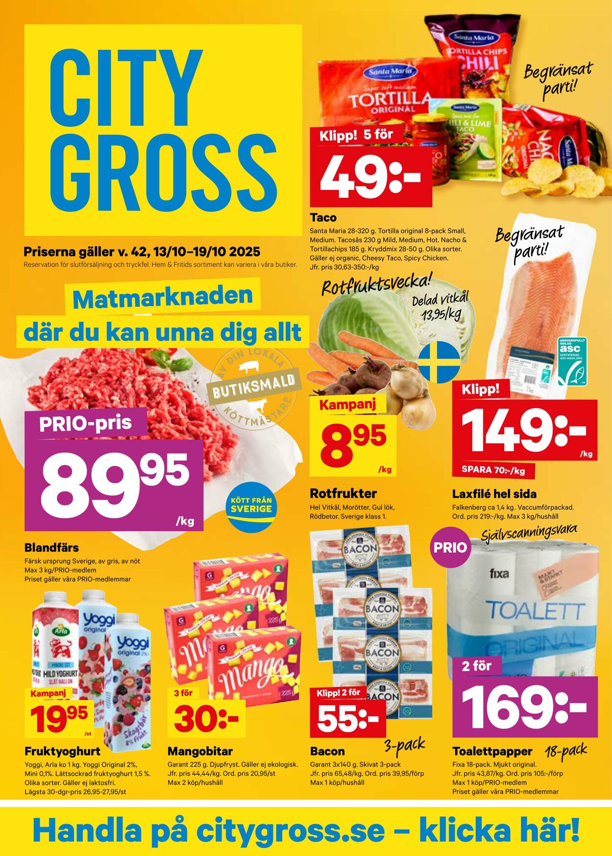 Erbjudanden City Gross 20.10.2025 - 26.10.2025