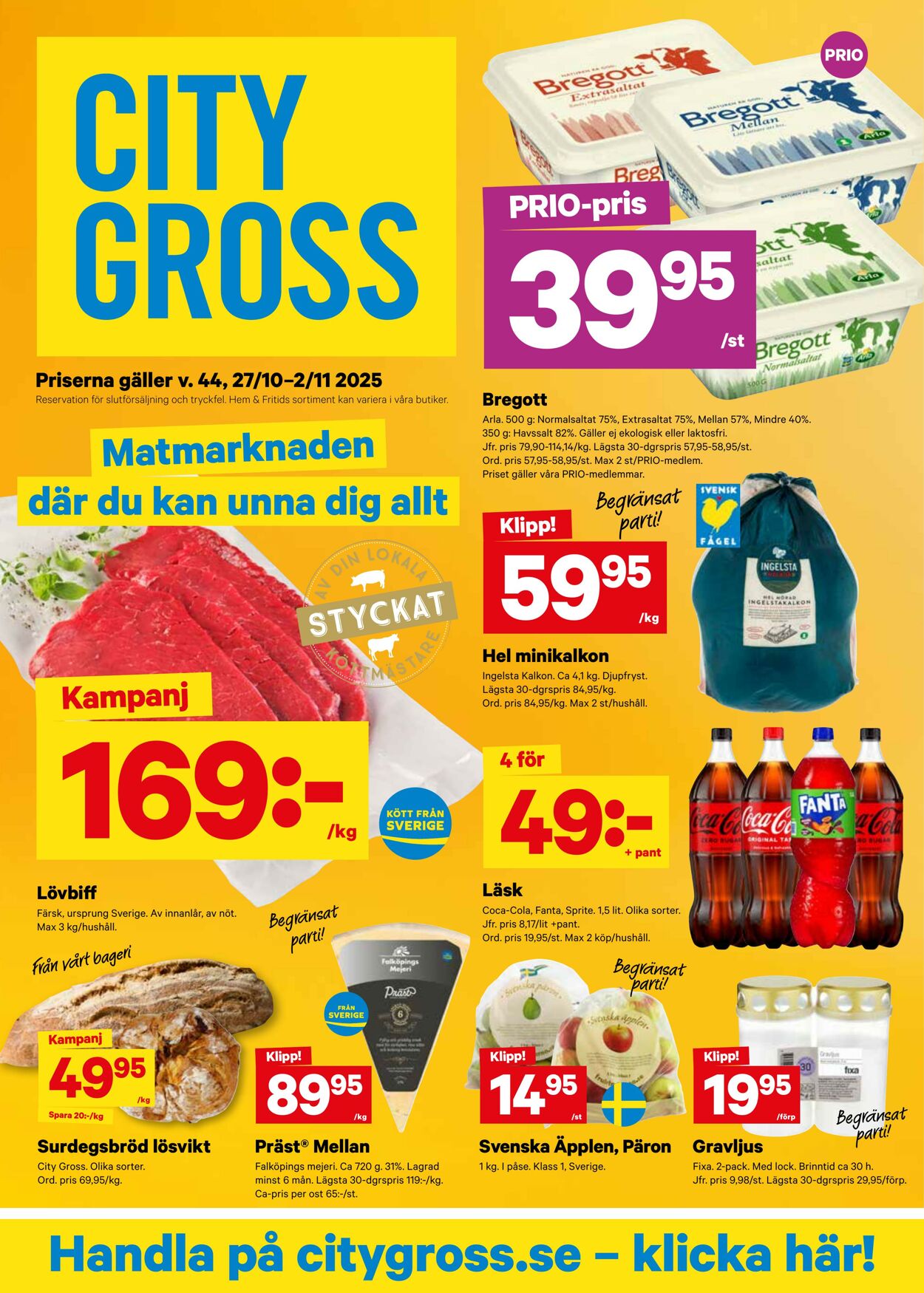 Erbjudanden City Gross 27.10.2025 - 02.11.2025
