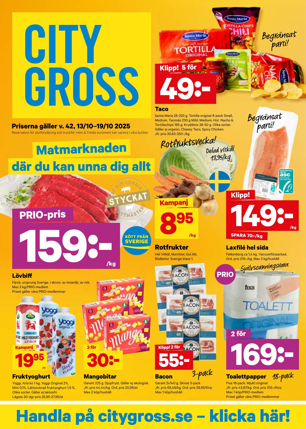 Erbjudanden City Gross 20.10.2025 - 26.10.2025