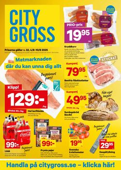 Erbjudanden City Gross 04.08.2025 - 10.08.2025