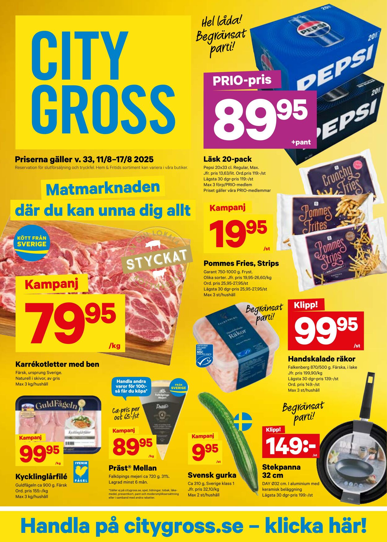 Erbjudanden City Gross 11.08.2025 - 17.08.2025