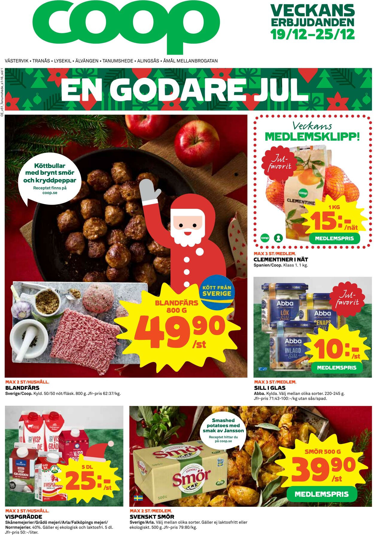 Erbjudanden Coop 19.12.2022 - 25.12.2022