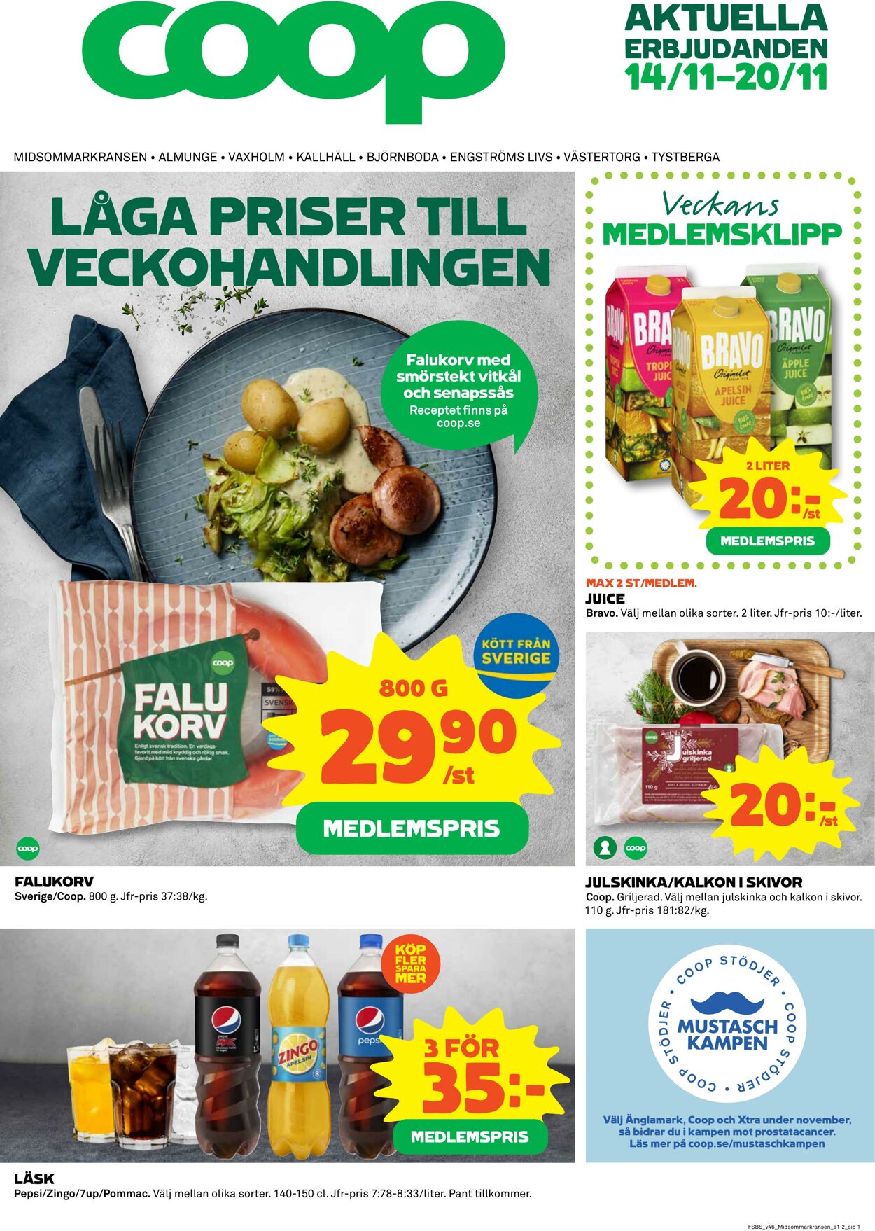 Erbjudanden Coop 14.11.2022 - 20.11.2022