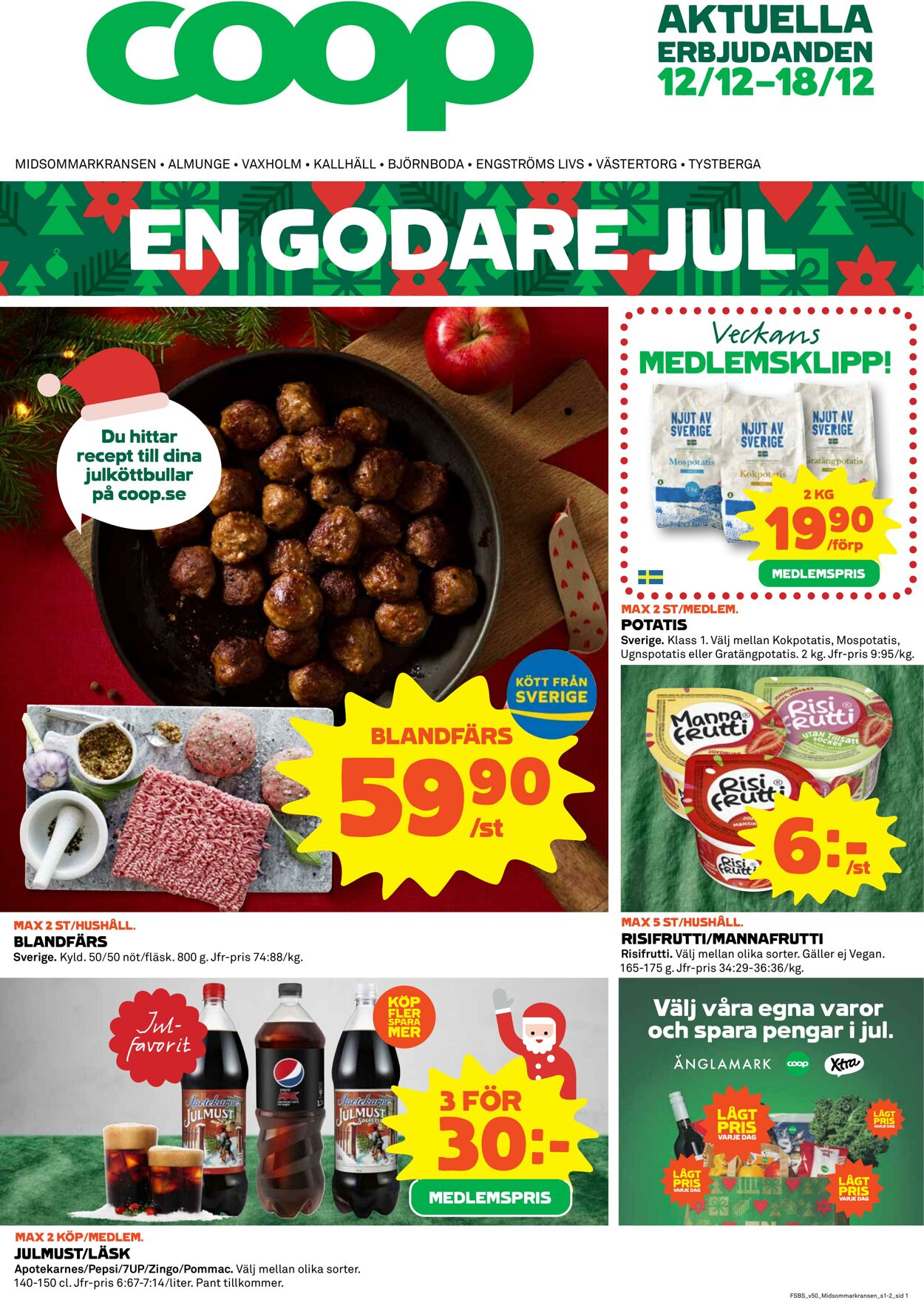 Erbjudanden Coop 12.12.2022 - 18.12.2022