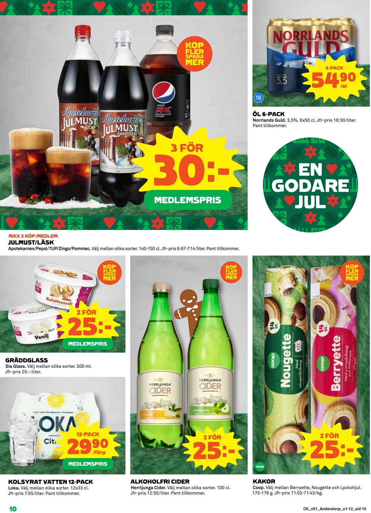 Erbjudanden Coop 19.12.2022 - 25.12.2022