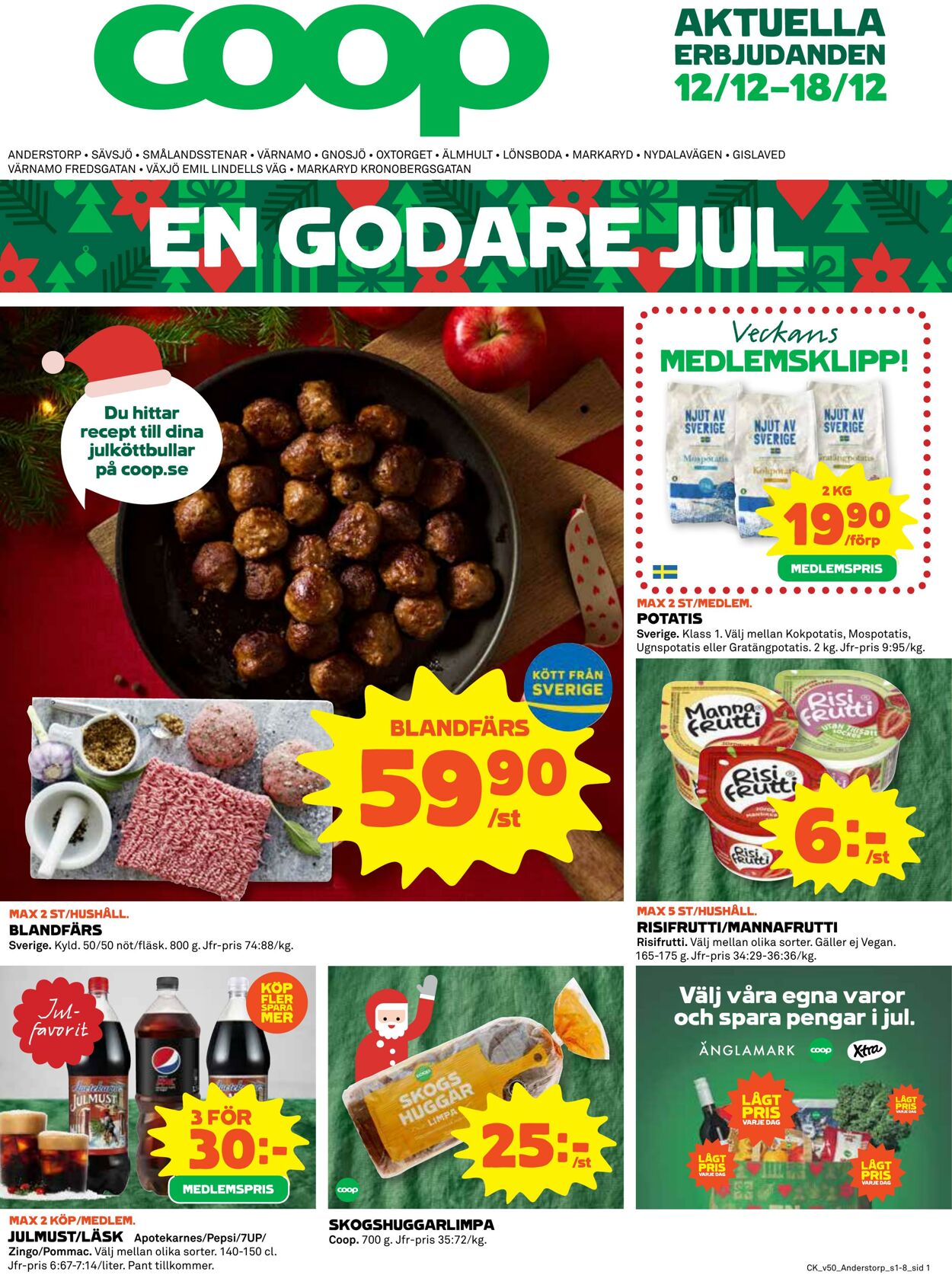 Erbjudanden Coop 12.12.2022 - 18.12.2022