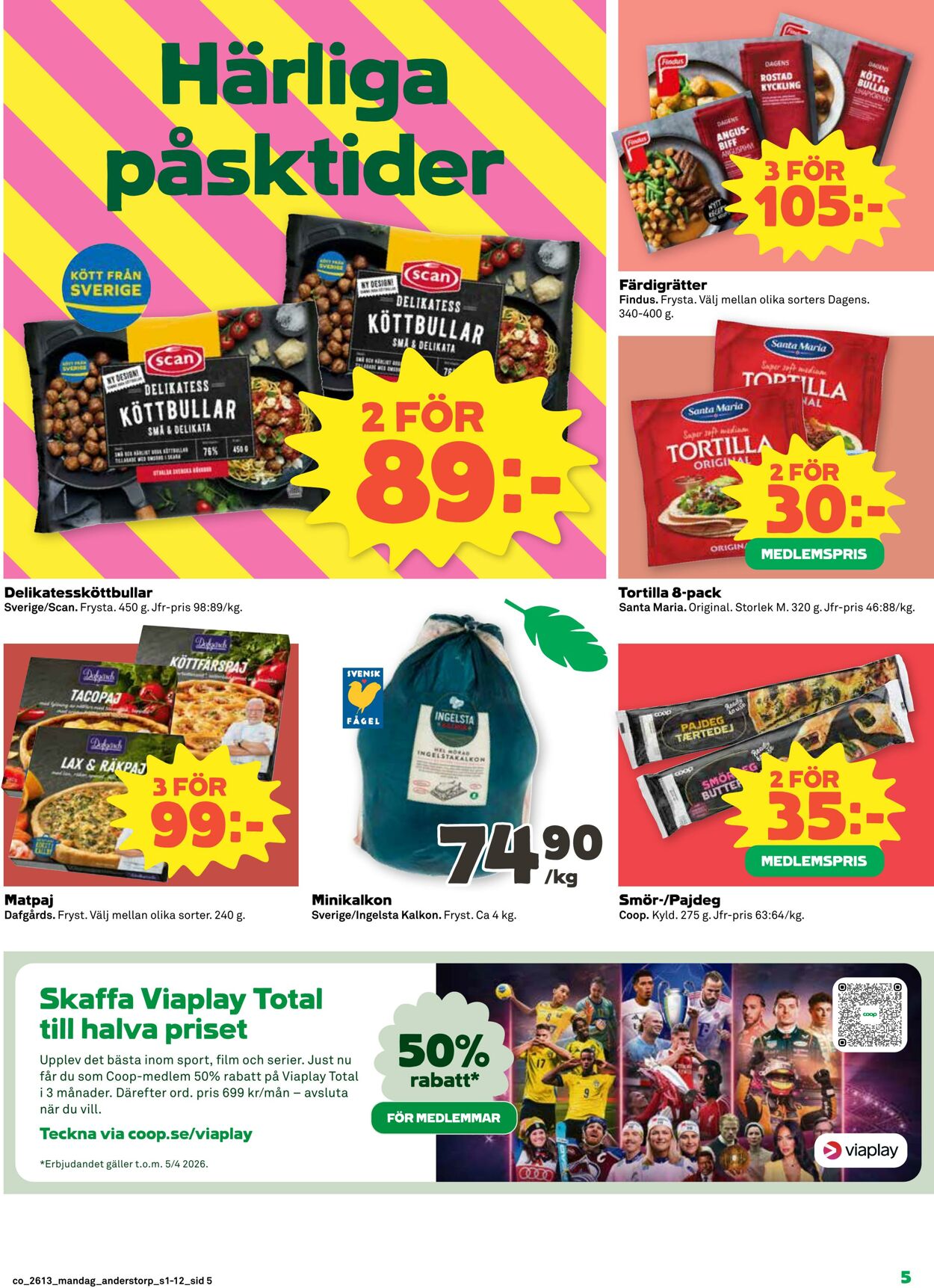 Erbjudanden Coop 23.03.2026 - 29.03.2026