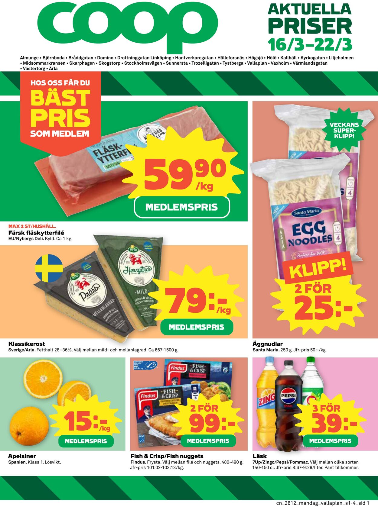 Erbjudanden Coop 16.03.2026 - 22.03.2026