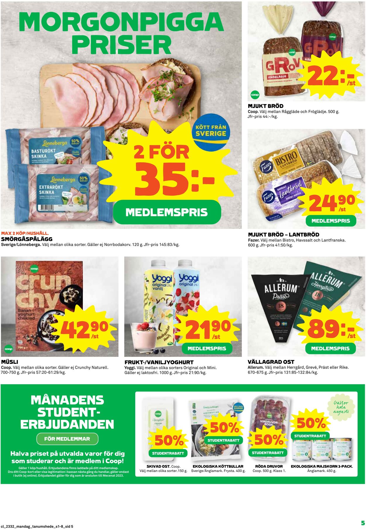 Erbjudanden Coop 07.08.2023 - 13.08.2023