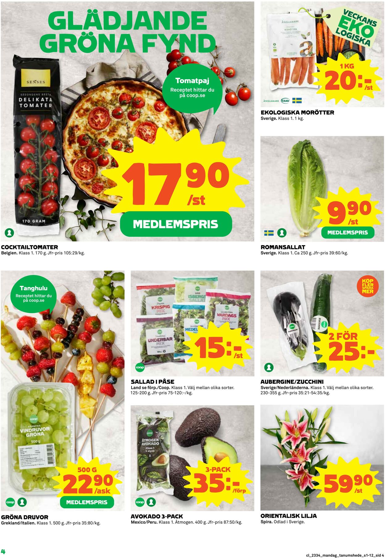 Erbjudanden Coop 21.08.2023 - 27.08.2023