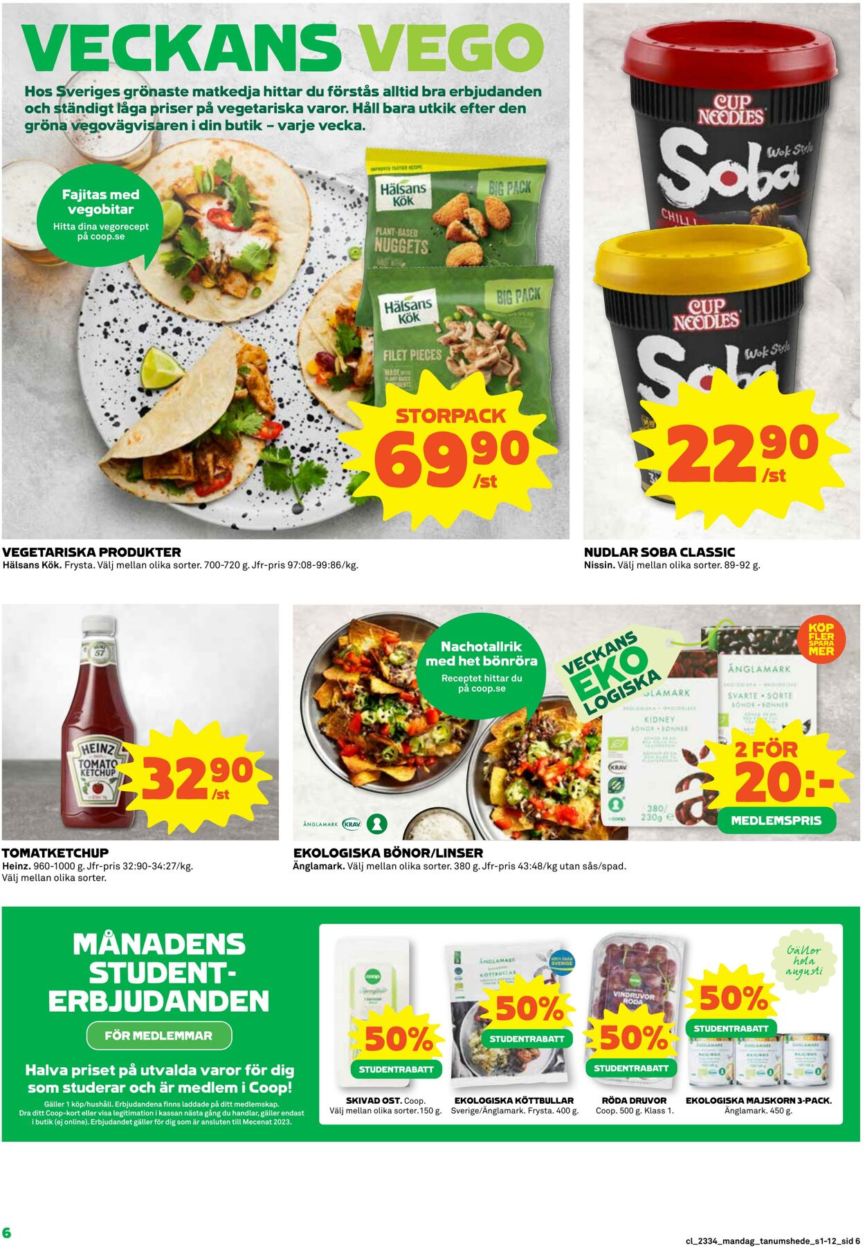 Erbjudanden Coop 21.08.2023 - 27.08.2023