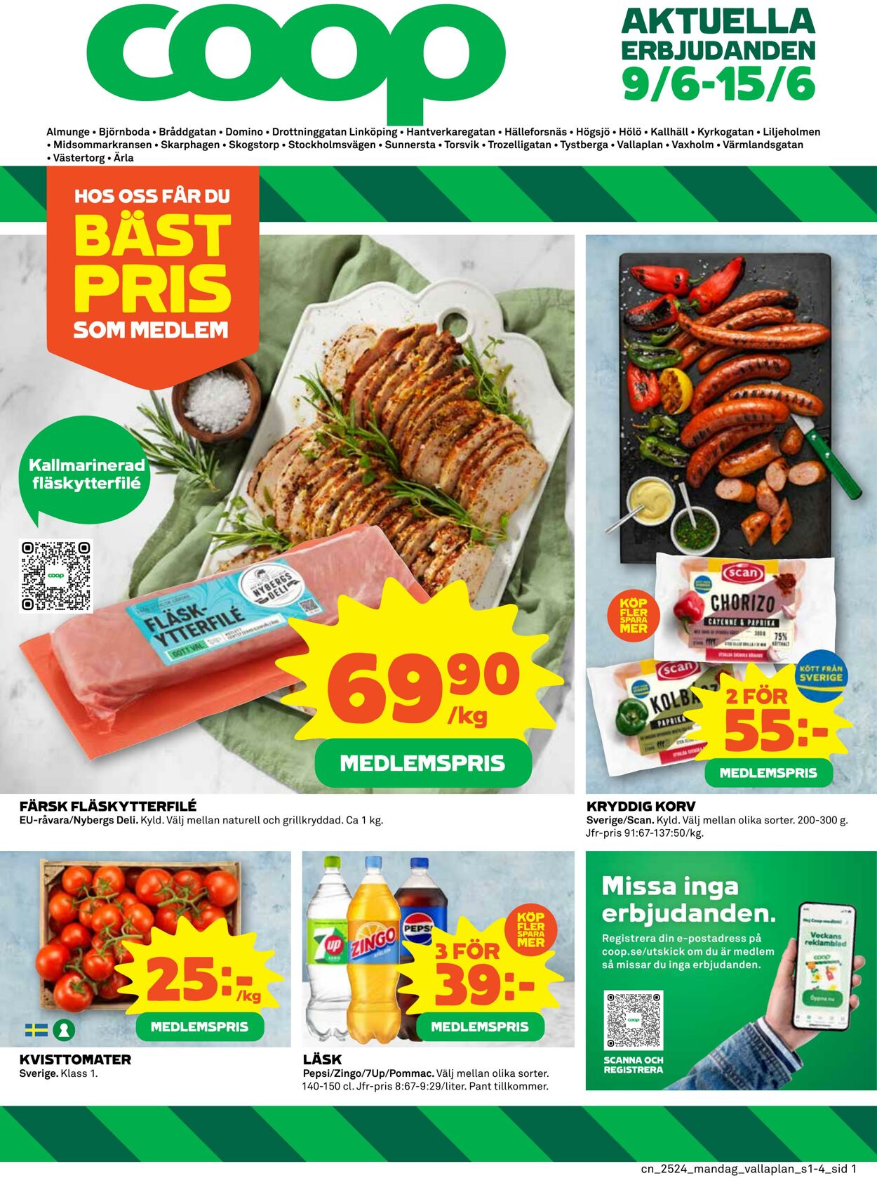 Erbjudanden Coop 09.06.2025 - 15.06.2025