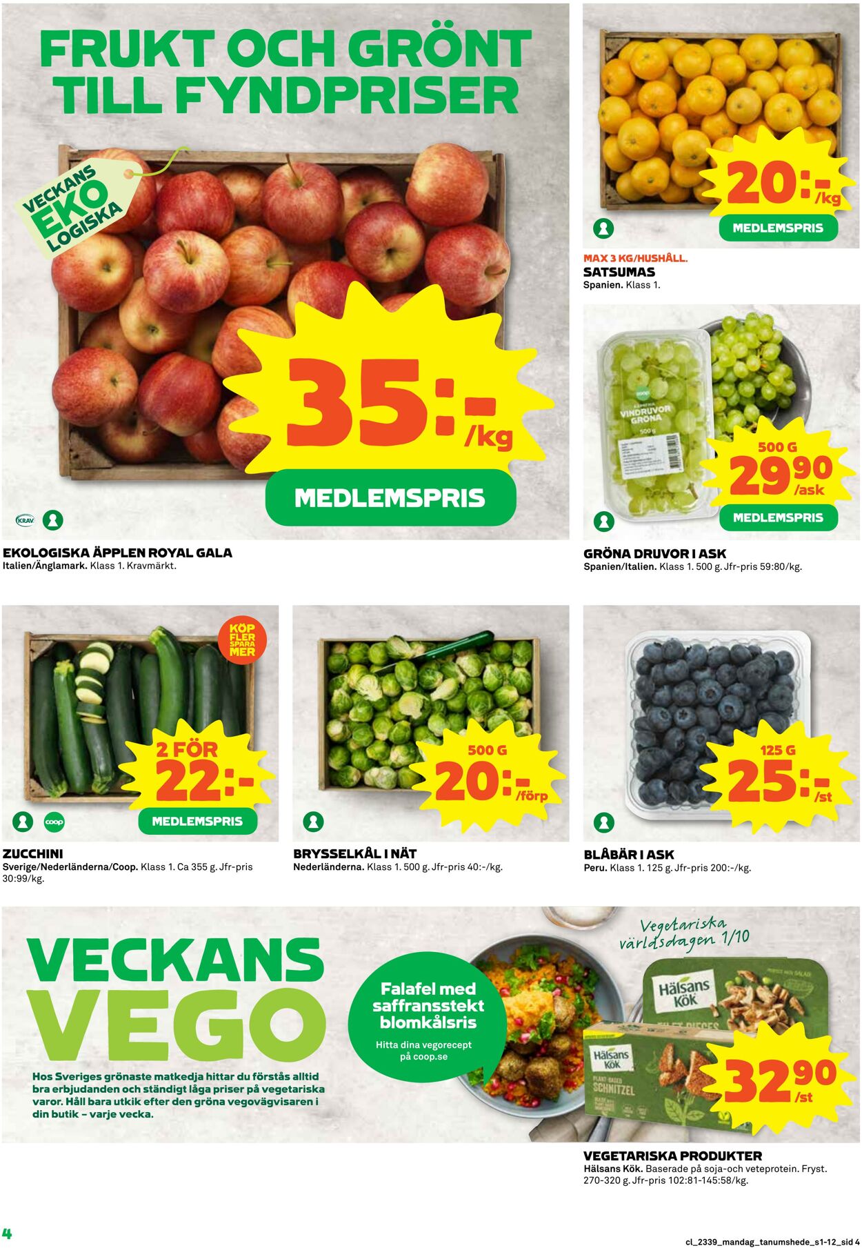 Erbjudanden Coop 25.09.2023 - 01.10.2023