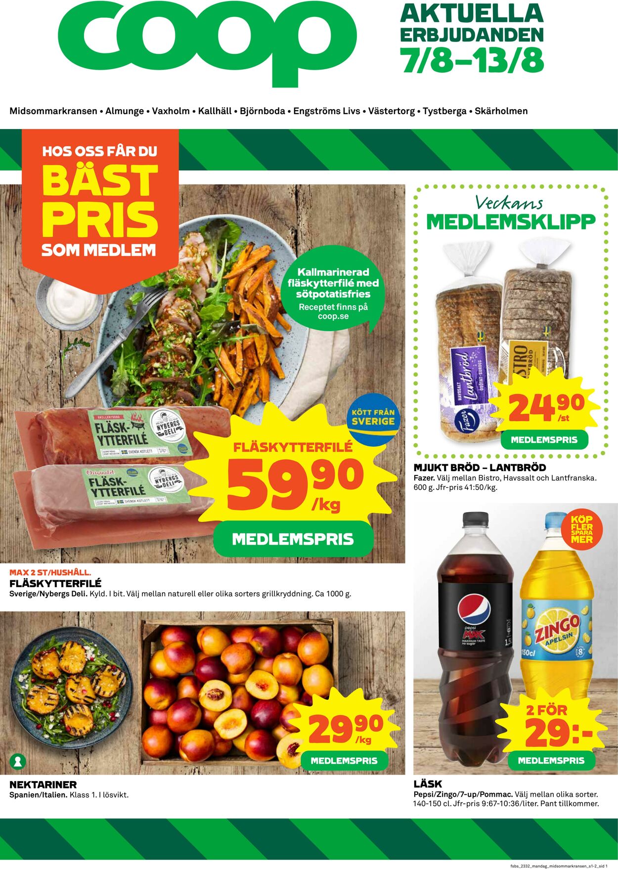 Erbjudanden Coop 07.08.2023 - 13.08.2023