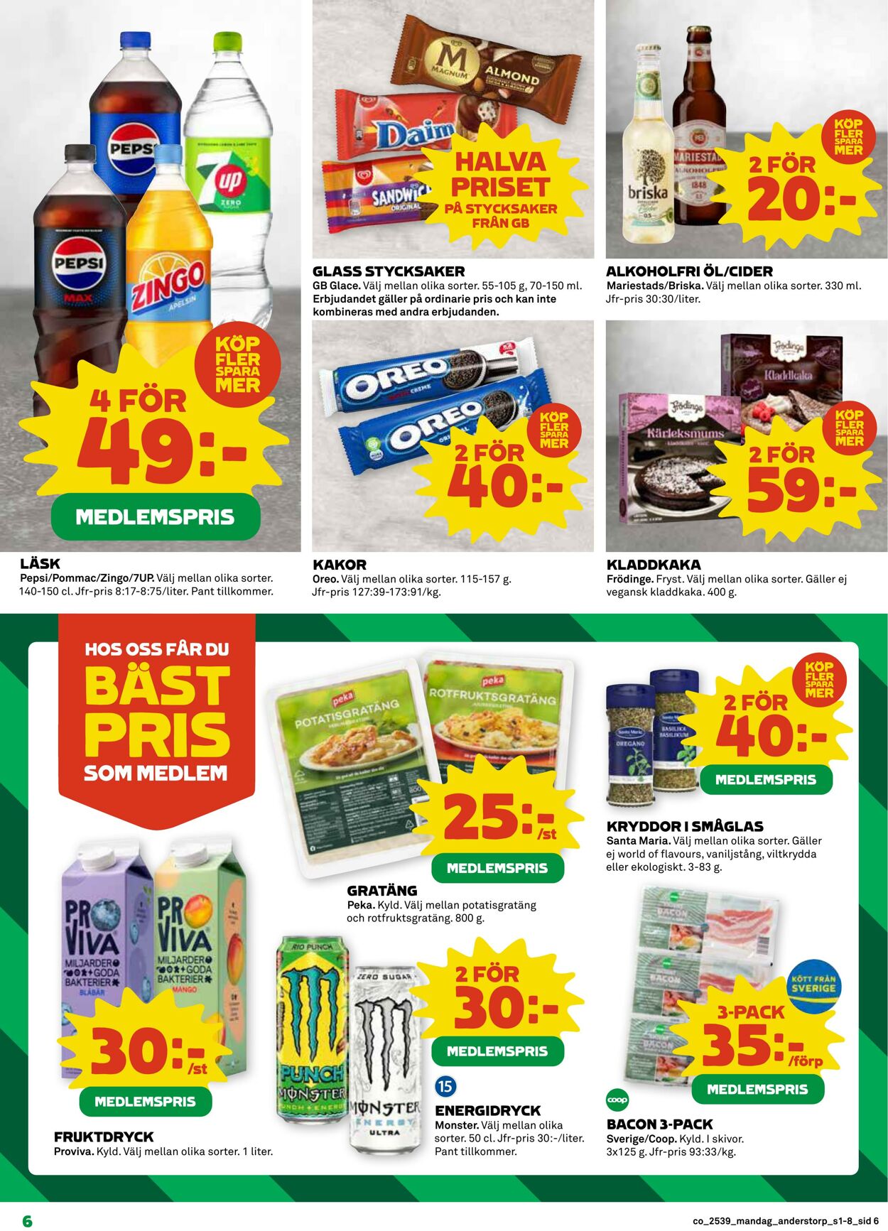Erbjudanden Coop 22.09.2025 - 28.09.2025