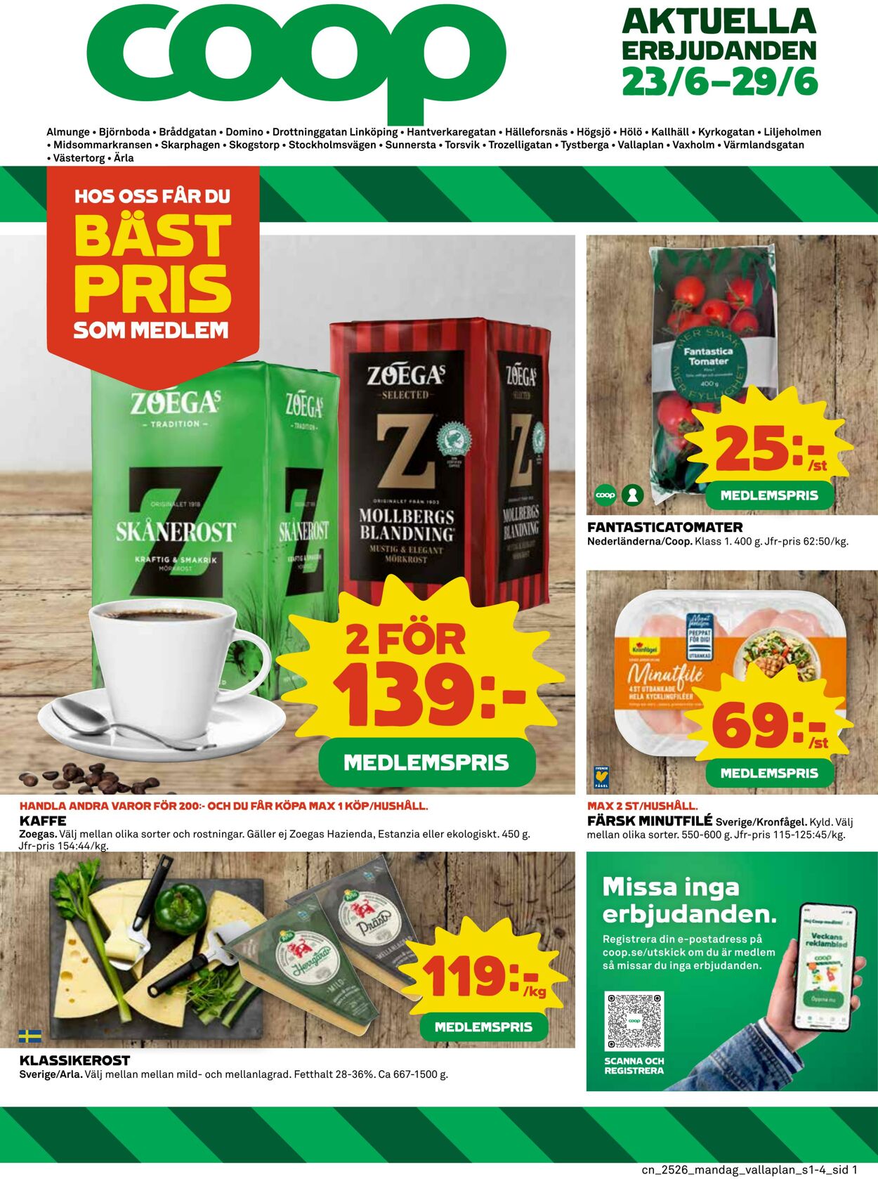 Erbjudanden Coop 23.06.2025 - 29.06.2025