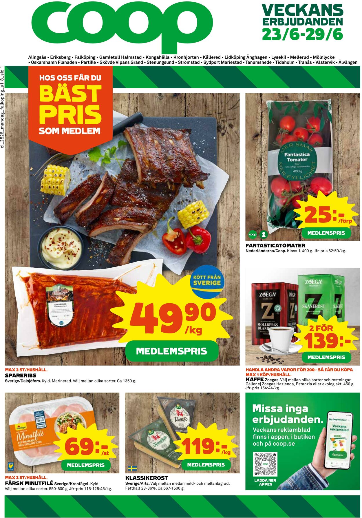 Erbjudanden Coop 23.06.2025 - 29.06.2025