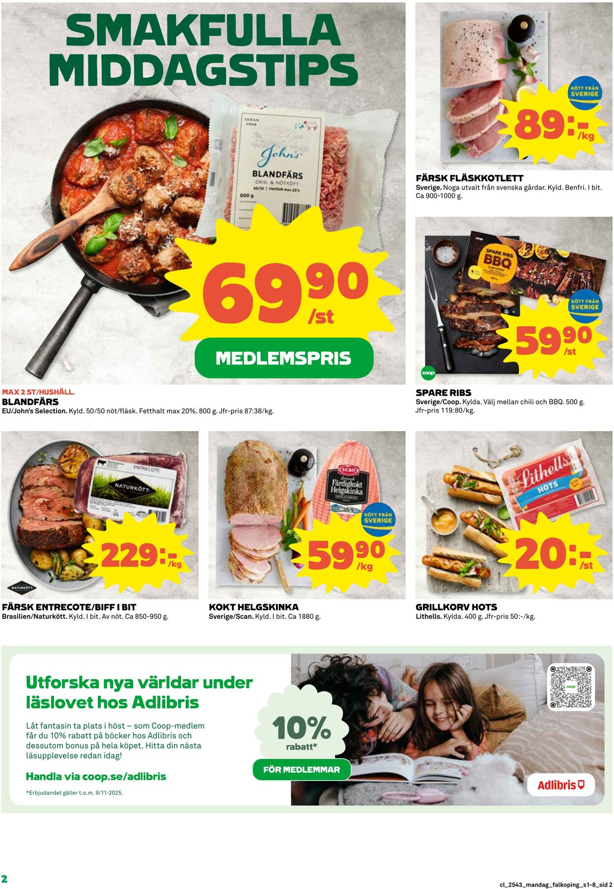 Erbjudanden Coop 20.10.2025 - 26.10.2025