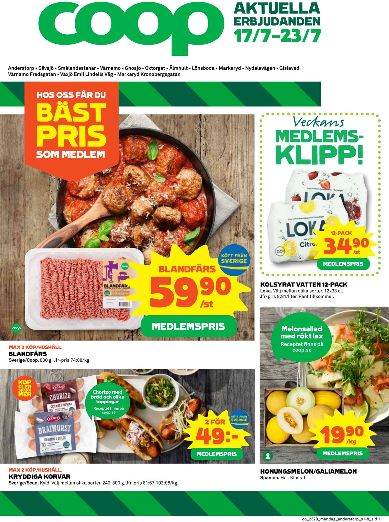 Erbjudanden Coop 17.07.2023 - 23.07.2023