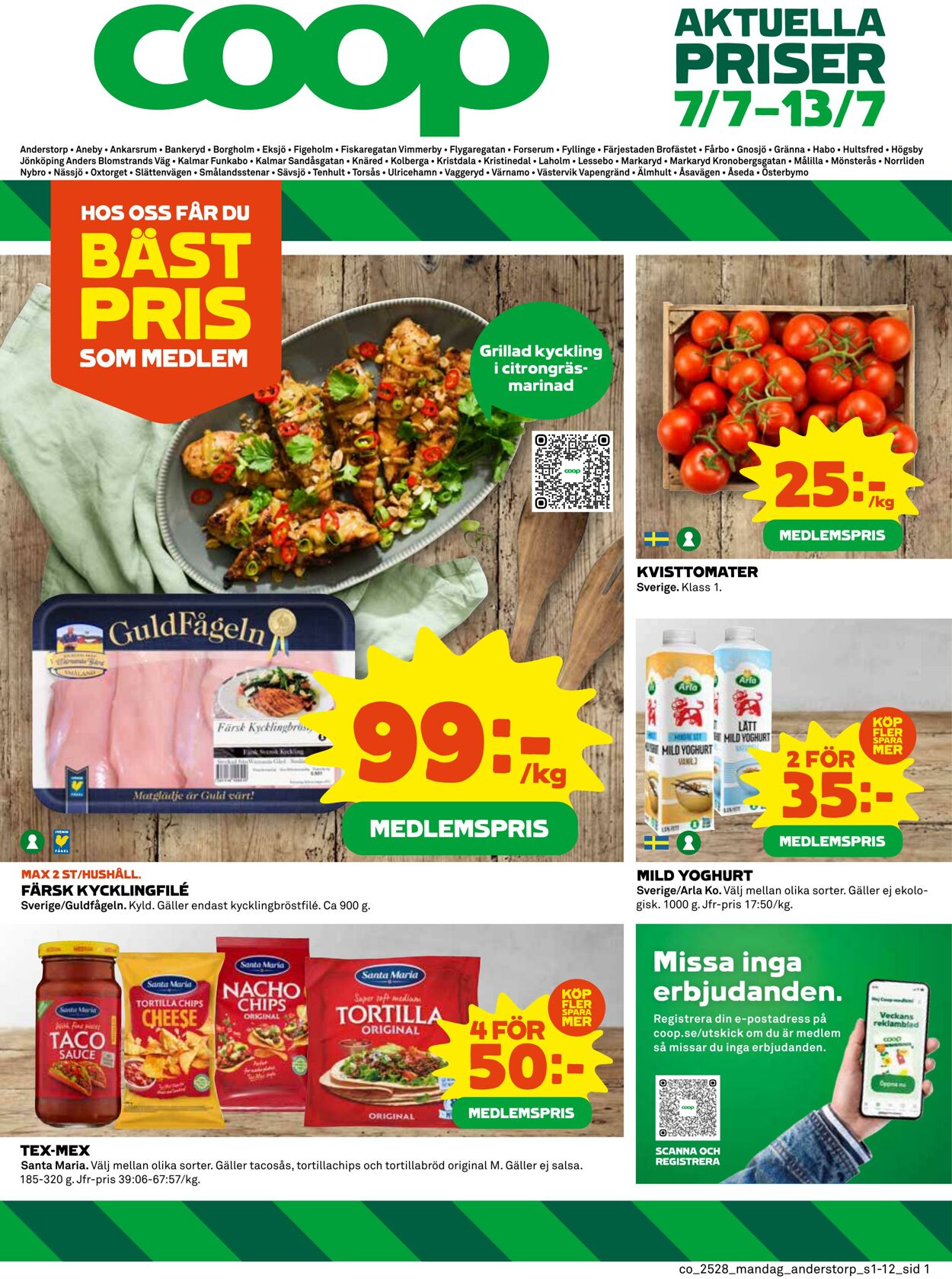Erbjudanden Coop 07.07.2025 - 13.07.2025
