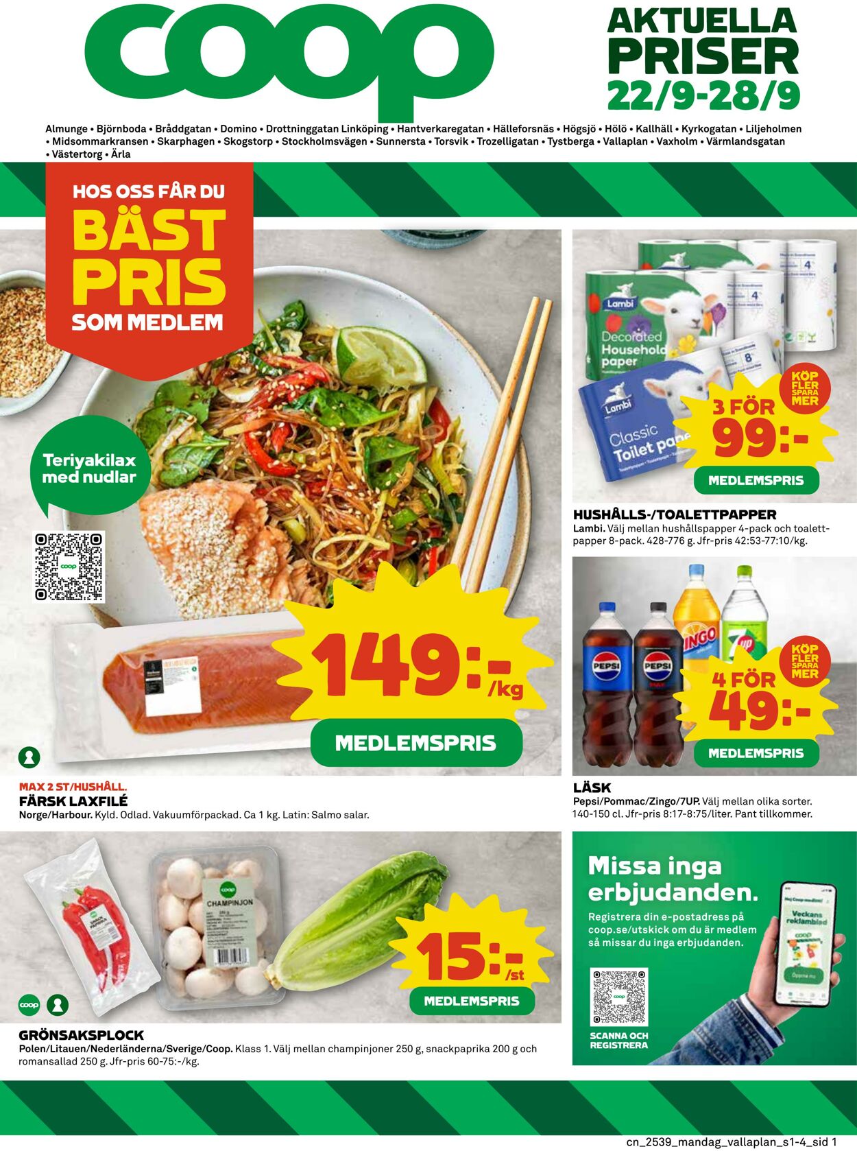 Erbjudanden Coop 22.09.2025 - 28.09.2025