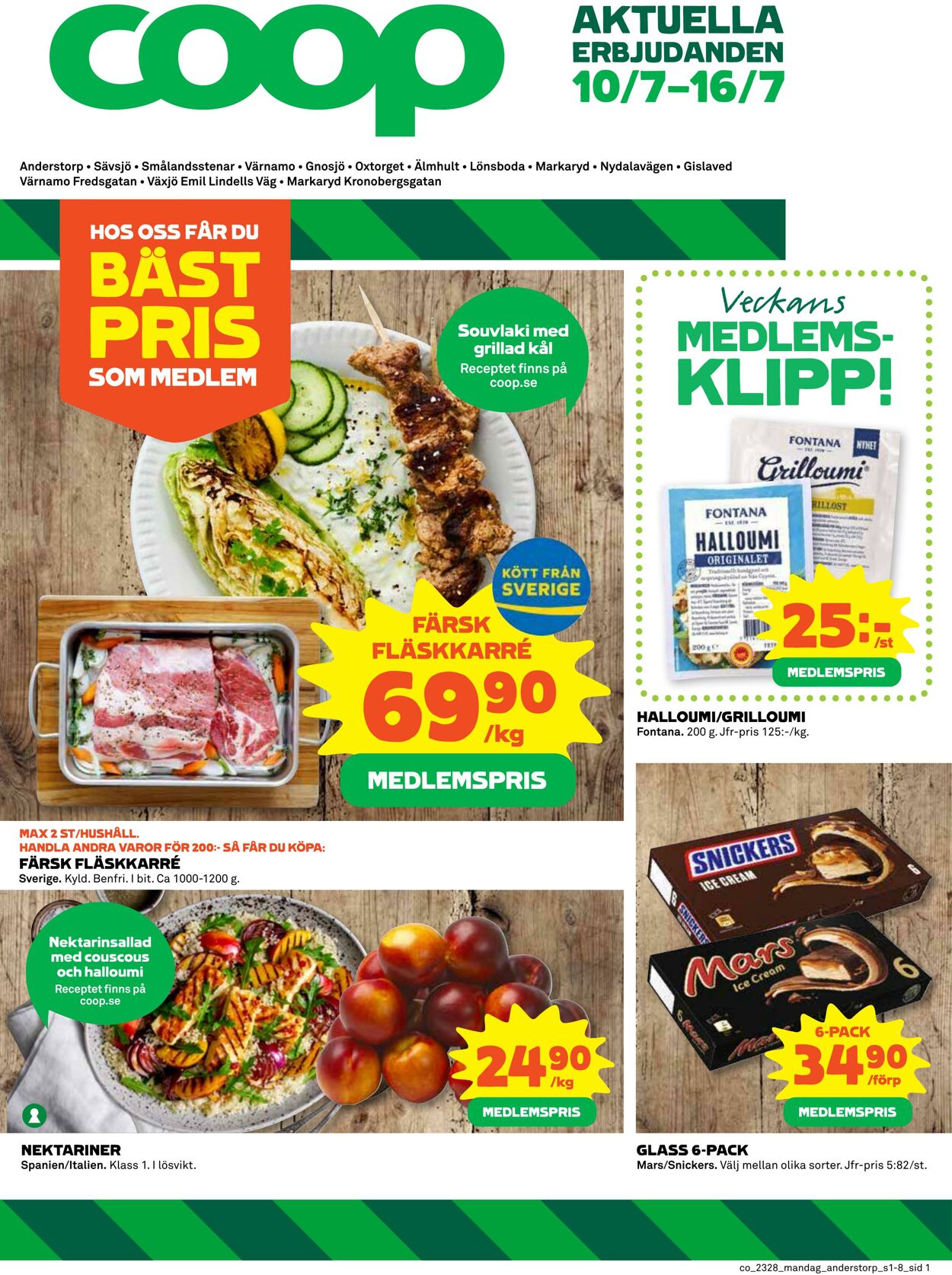 Erbjudanden Coop 10.07.2023 - 16.07.2023