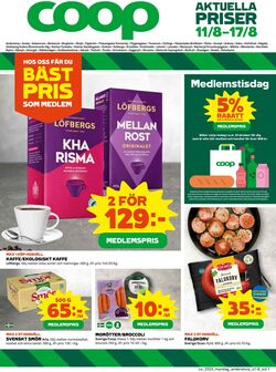 Erbjudanden Coop 11.08.2025 - 17.08.2025