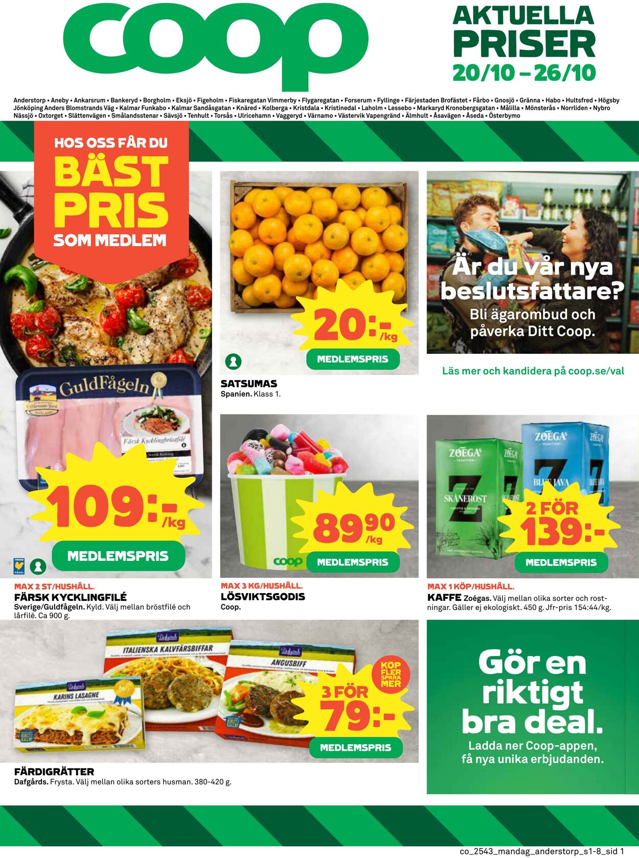 Erbjudanden Coop 20.10.2025 - 26.10.2025