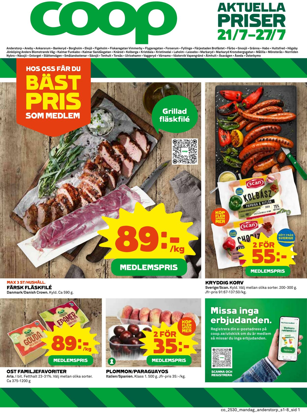 Erbjudanden Coop 21.07.2025 - 27.07.2025