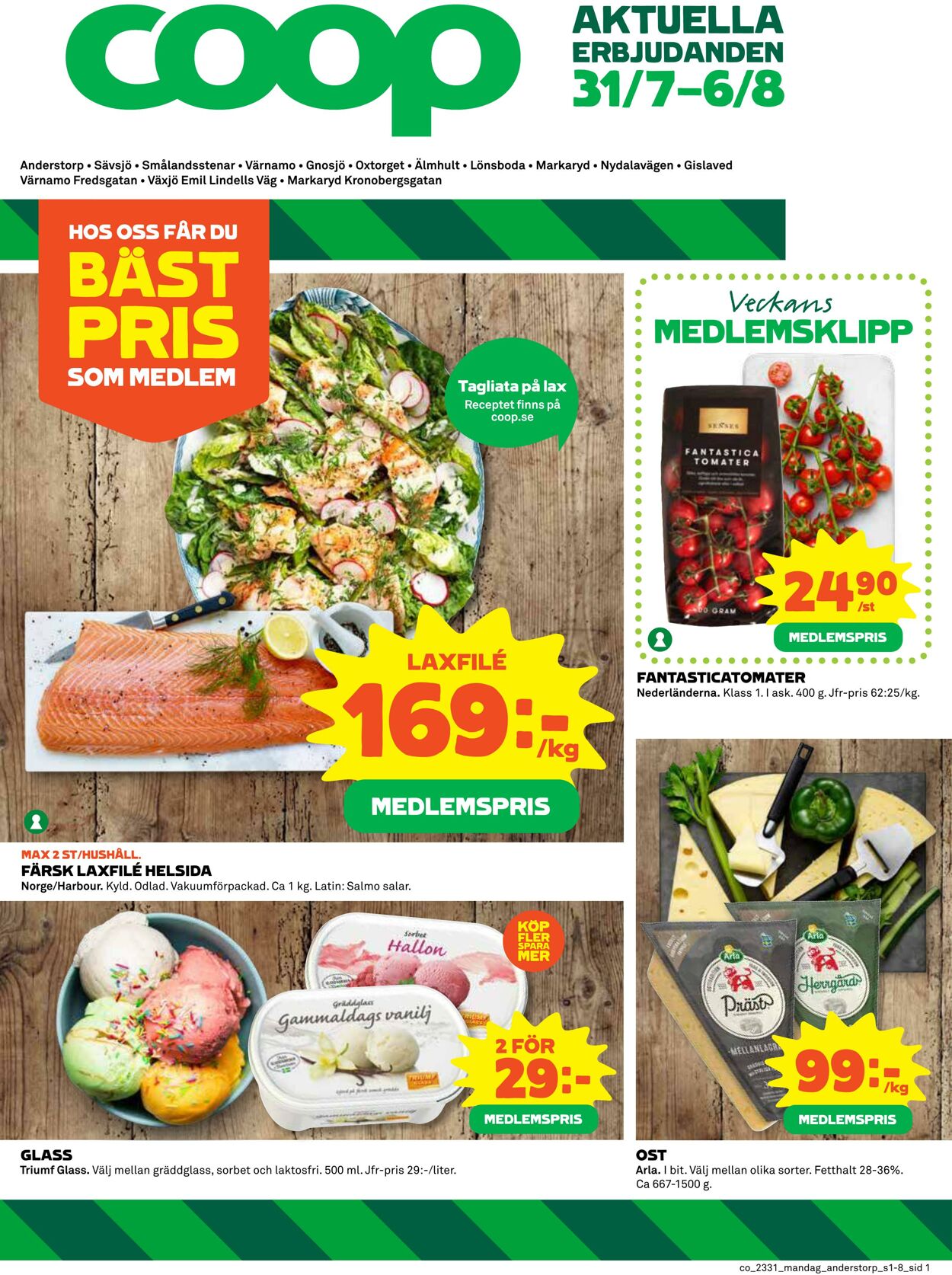 Erbjudanden Coop 31.07.2023 - 06.08.2023