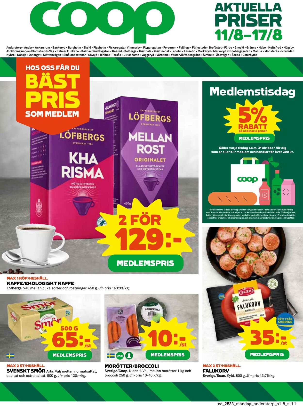 Erbjudanden Coop 11.08.2025 - 17.08.2025