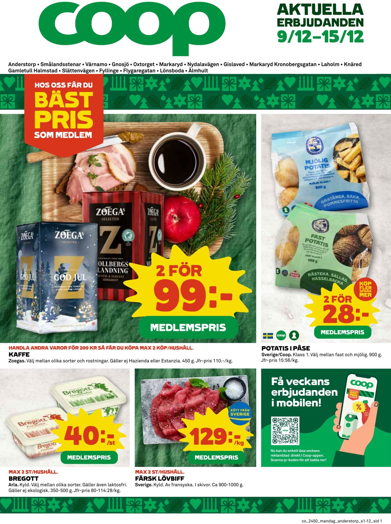 Erbjudanden Coop 09.12.2024 - 15.12.2024