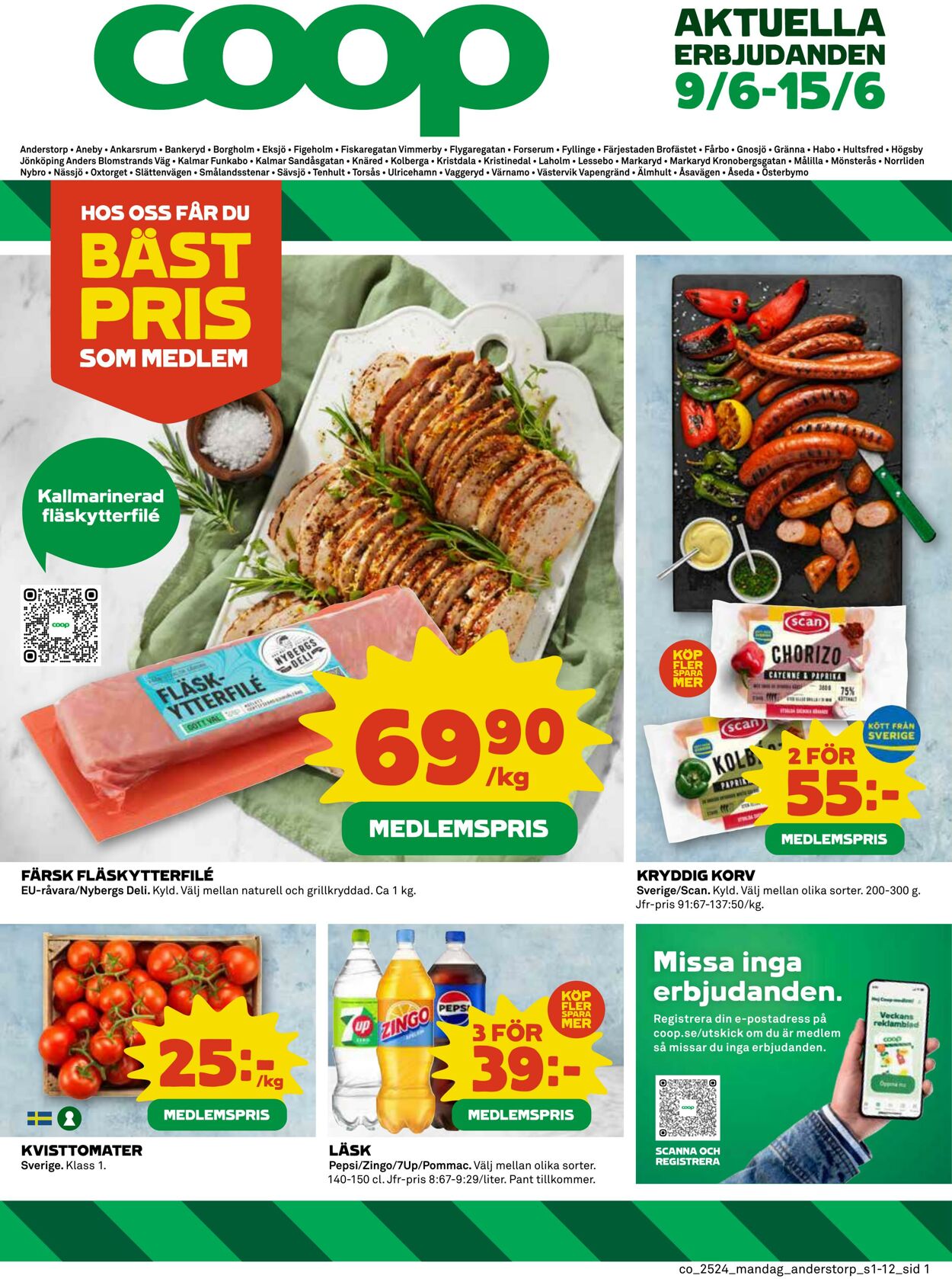 Erbjudanden Coop 09.06.2025 - 15.06.2025