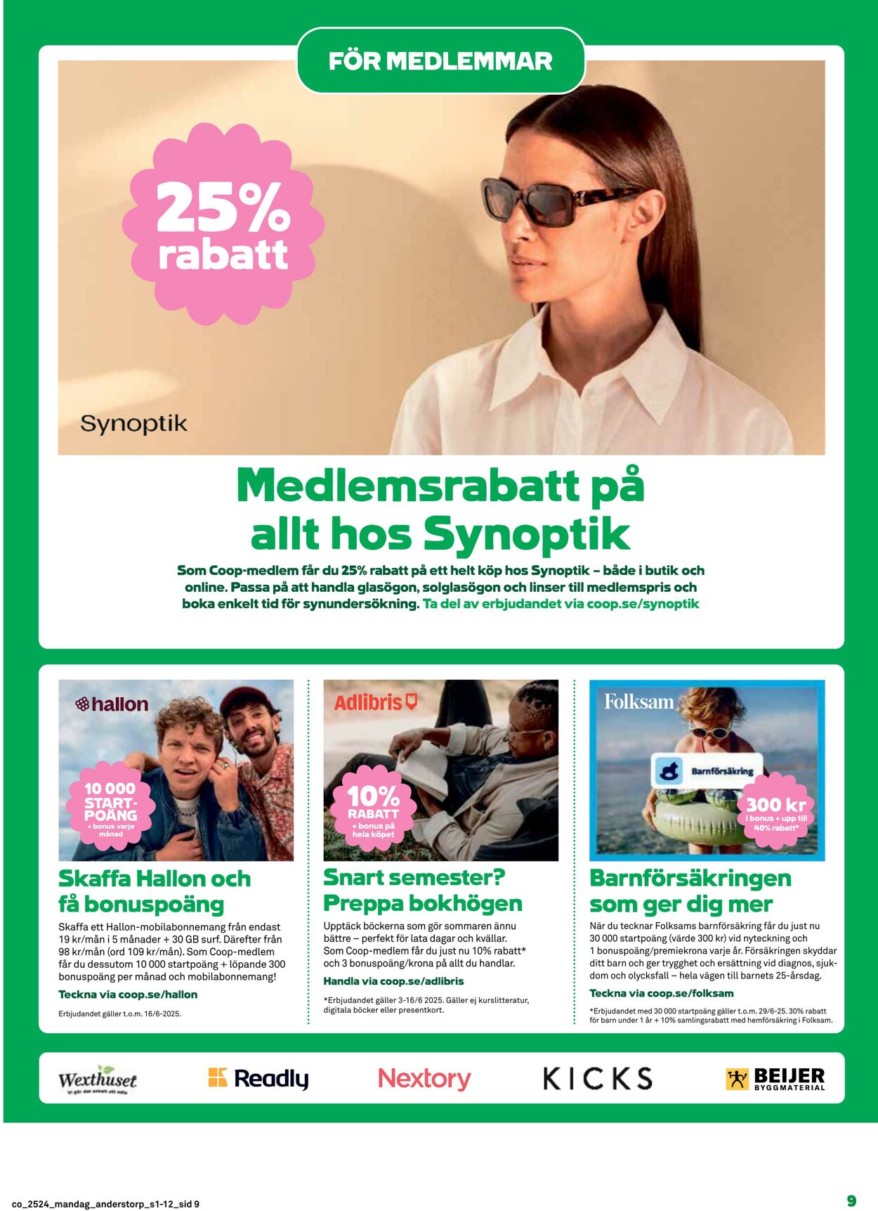 Erbjudanden Coop 09.06.2025 - 15.06.2025