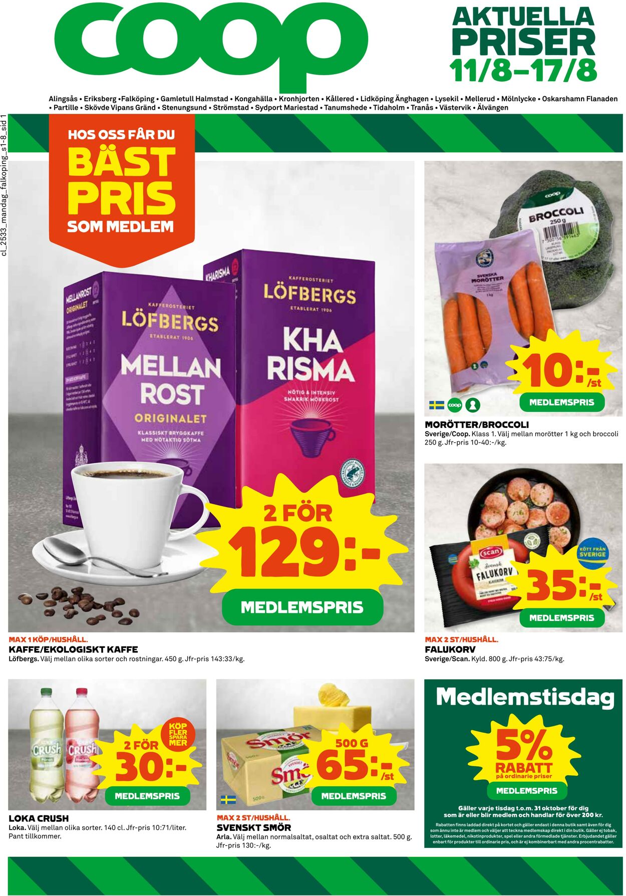 Erbjudanden Coop 11.08.2025 - 17.08.2025