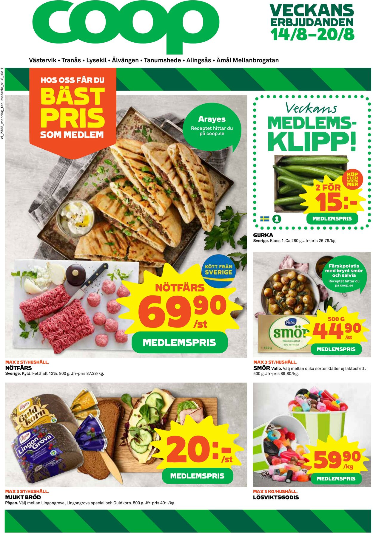 Erbjudanden Coop 14.08.2023 - 20.08.2023