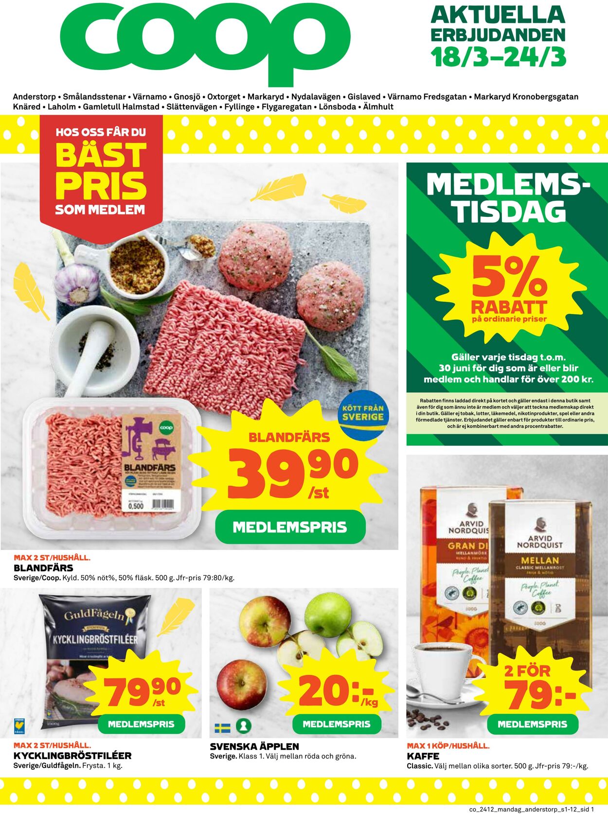 Erbjudanden Coop 18.03.2024 - 24.03.2024