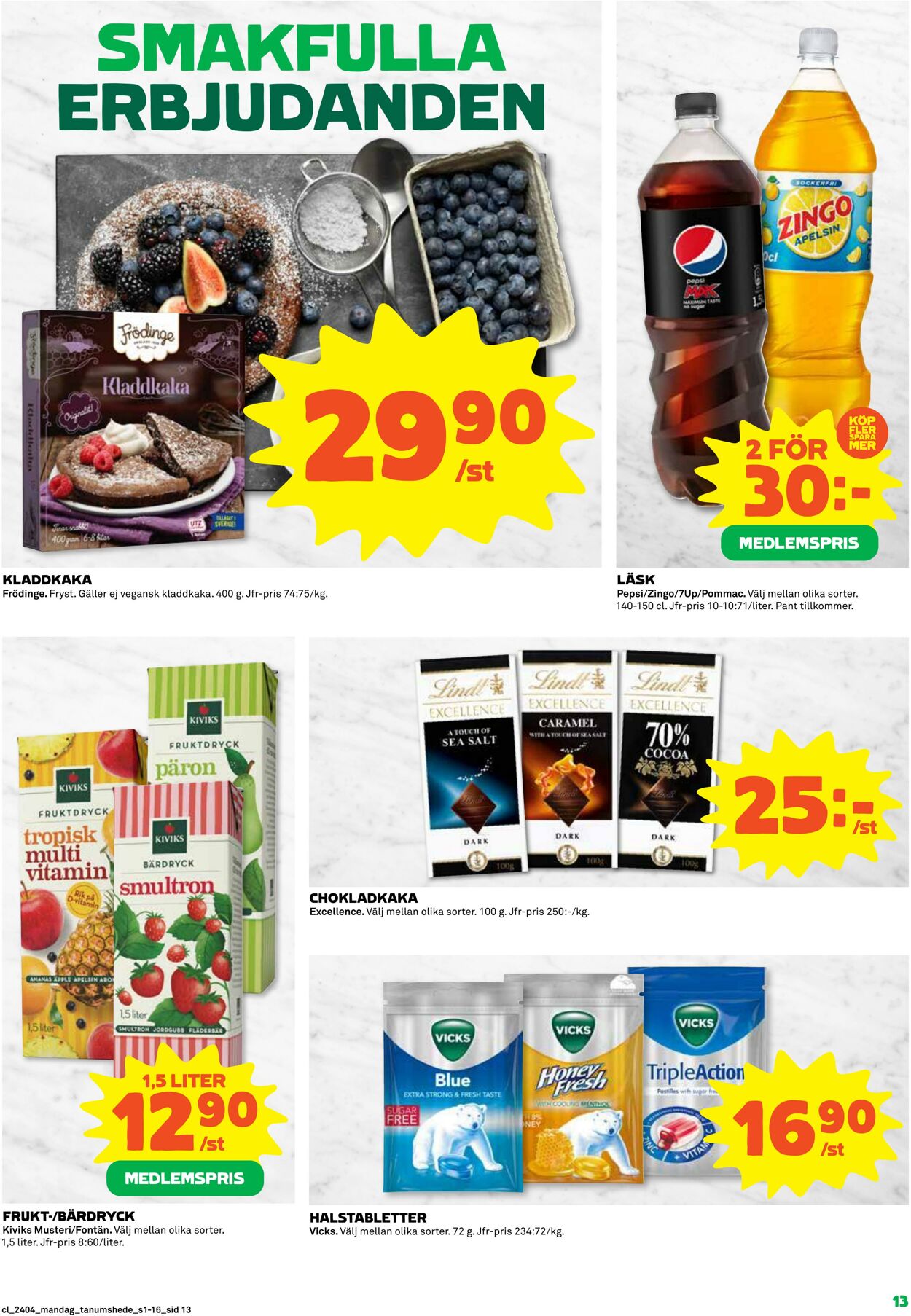 Erbjudanden Coop 22.01.2024 - 28.01.2024