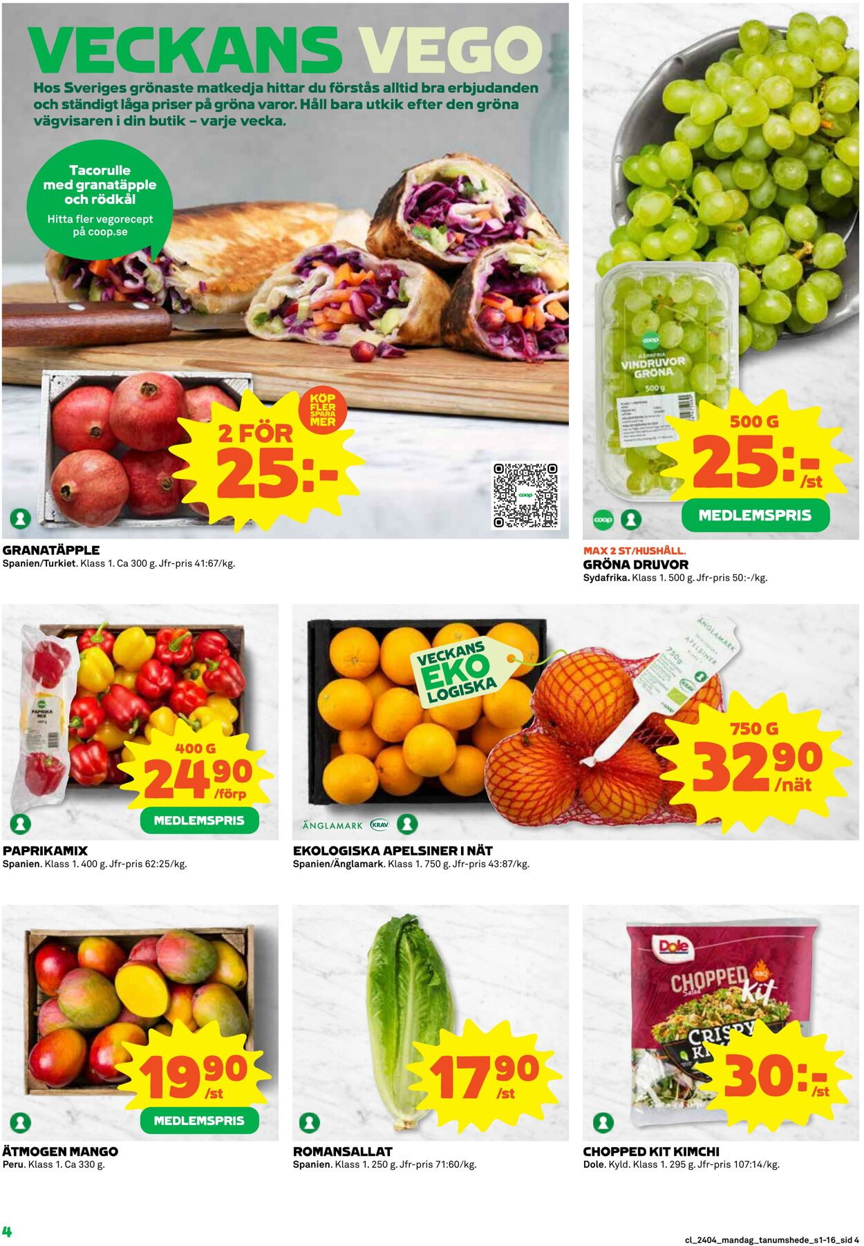 Erbjudanden Coop 22.01.2024 - 28.01.2024