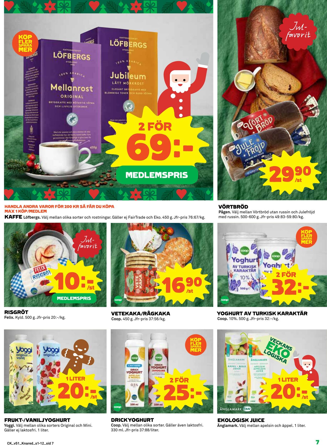 Erbjudanden Coop 19.12.2022 - 25.12.2022