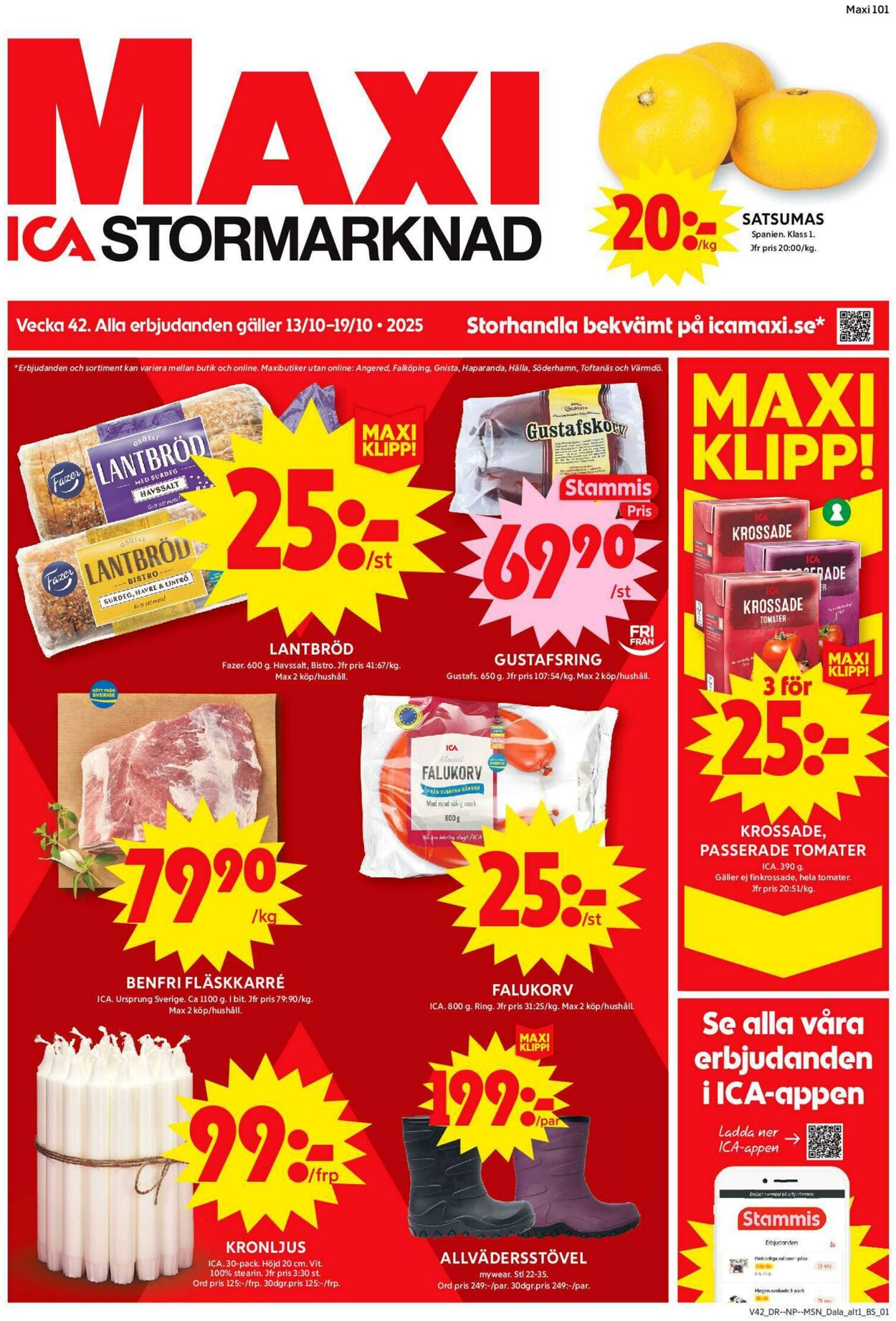 Erbjudanden ICA 13.10.2025 - 19.10.2025
