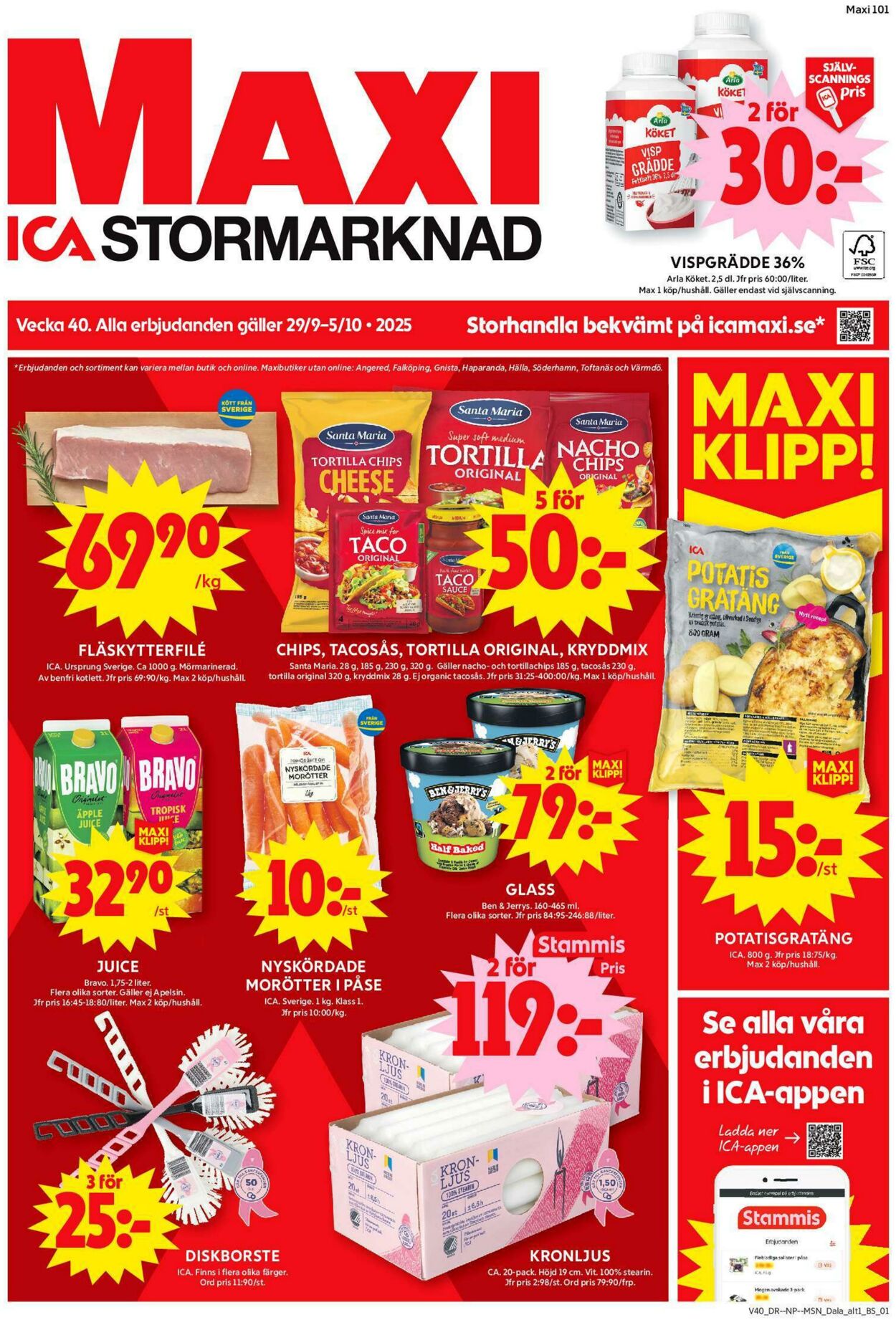 Erbjudanden ICA 29.09.2025 - 05.10.2025