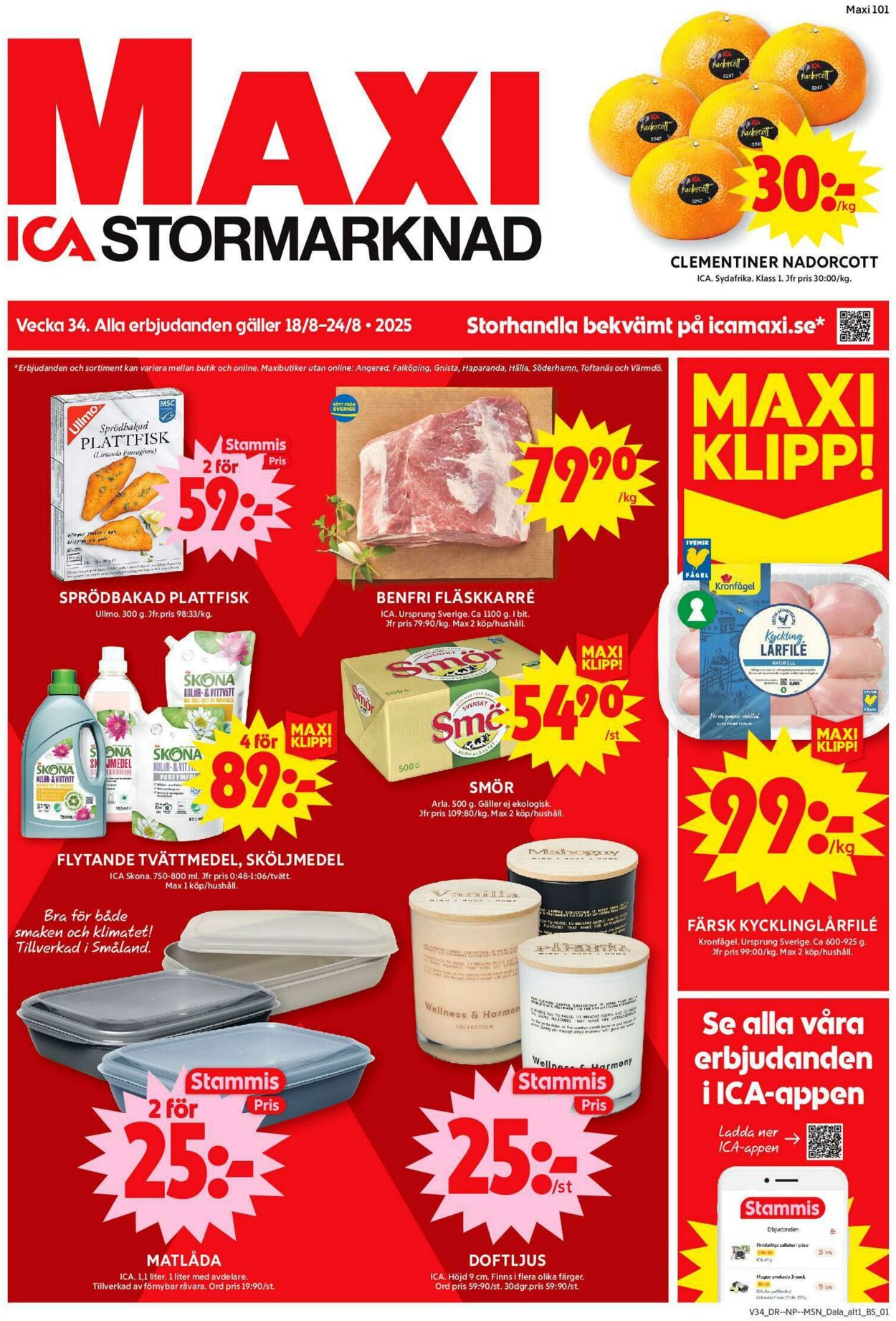 Erbjudanden ICA 18.08.2025 - 24.08.2025