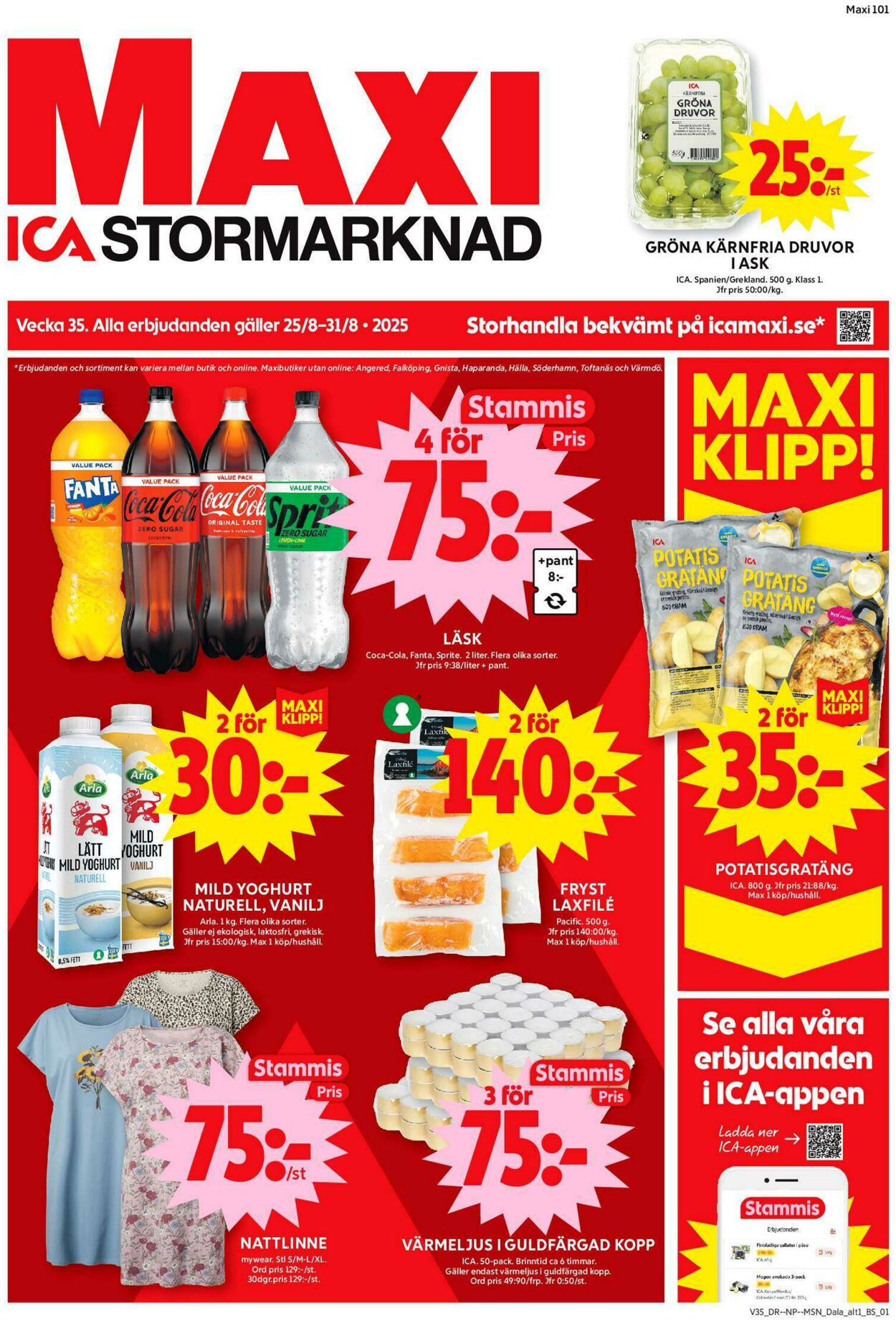 Erbjudanden ICA 25.08.2025 - 31.08.2025