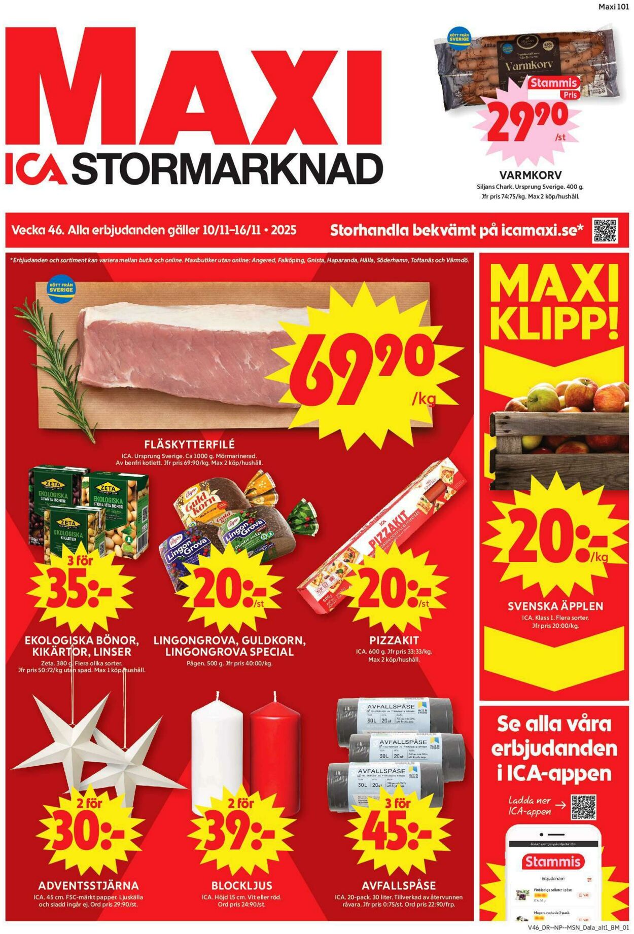 Erbjudanden ICA 10.11.2025 - 16.11.2025