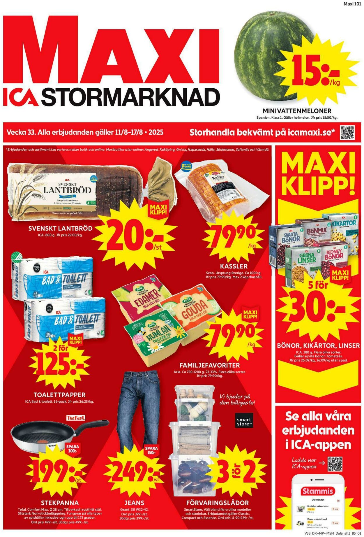 Erbjudanden ICA 11.08.2025 - 17.08.2025