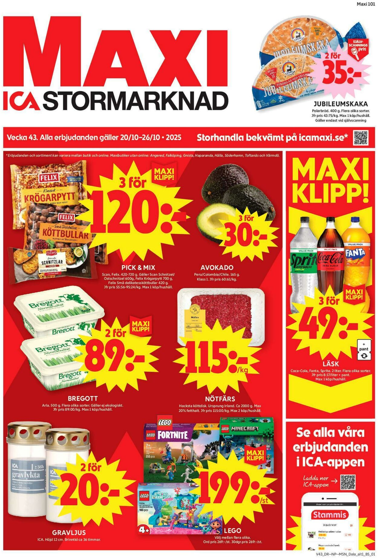 Erbjudanden ICA 13.10.2025 - 19.10.2025