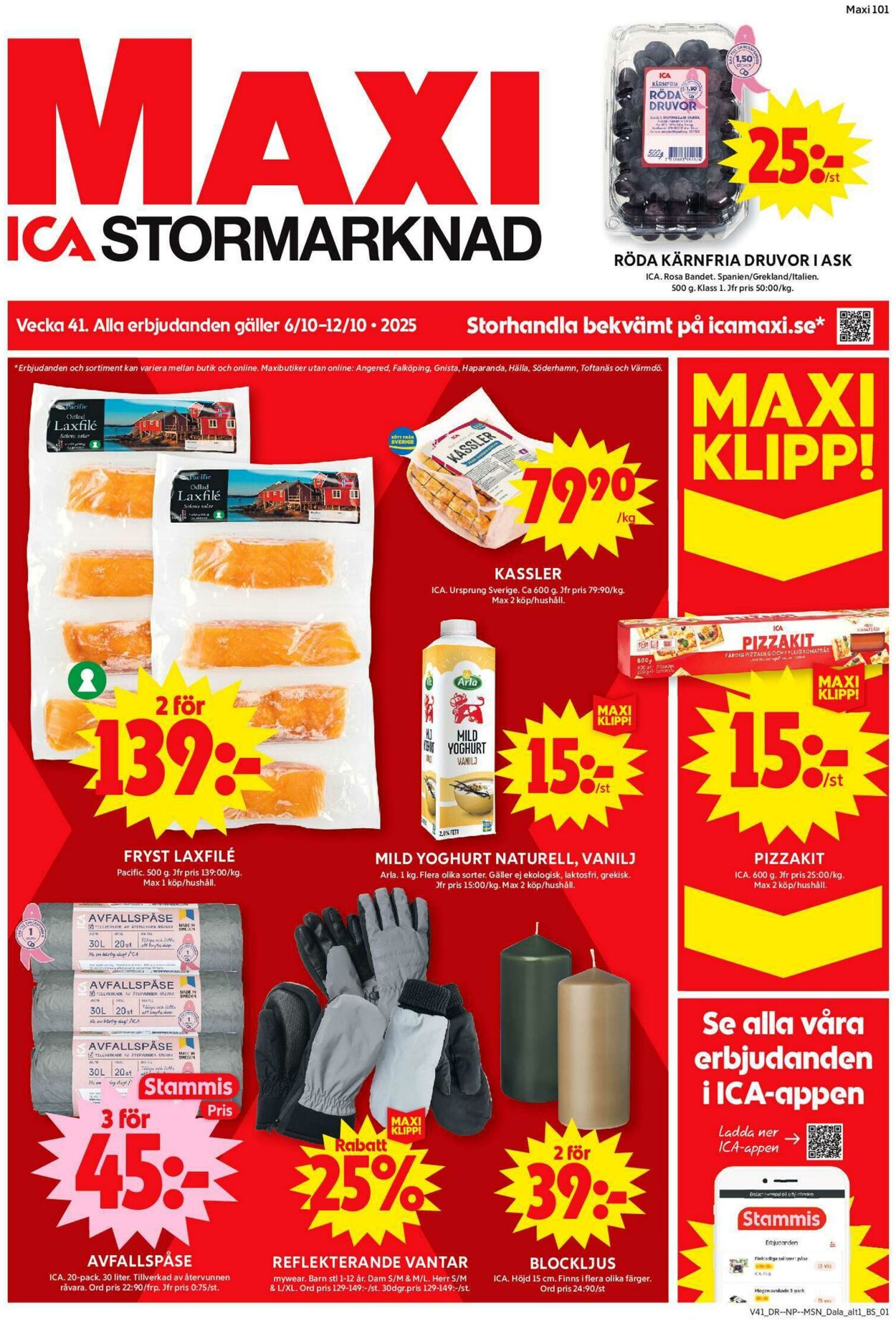 Erbjudanden ICA 29.09.2025 - 05.10.2025