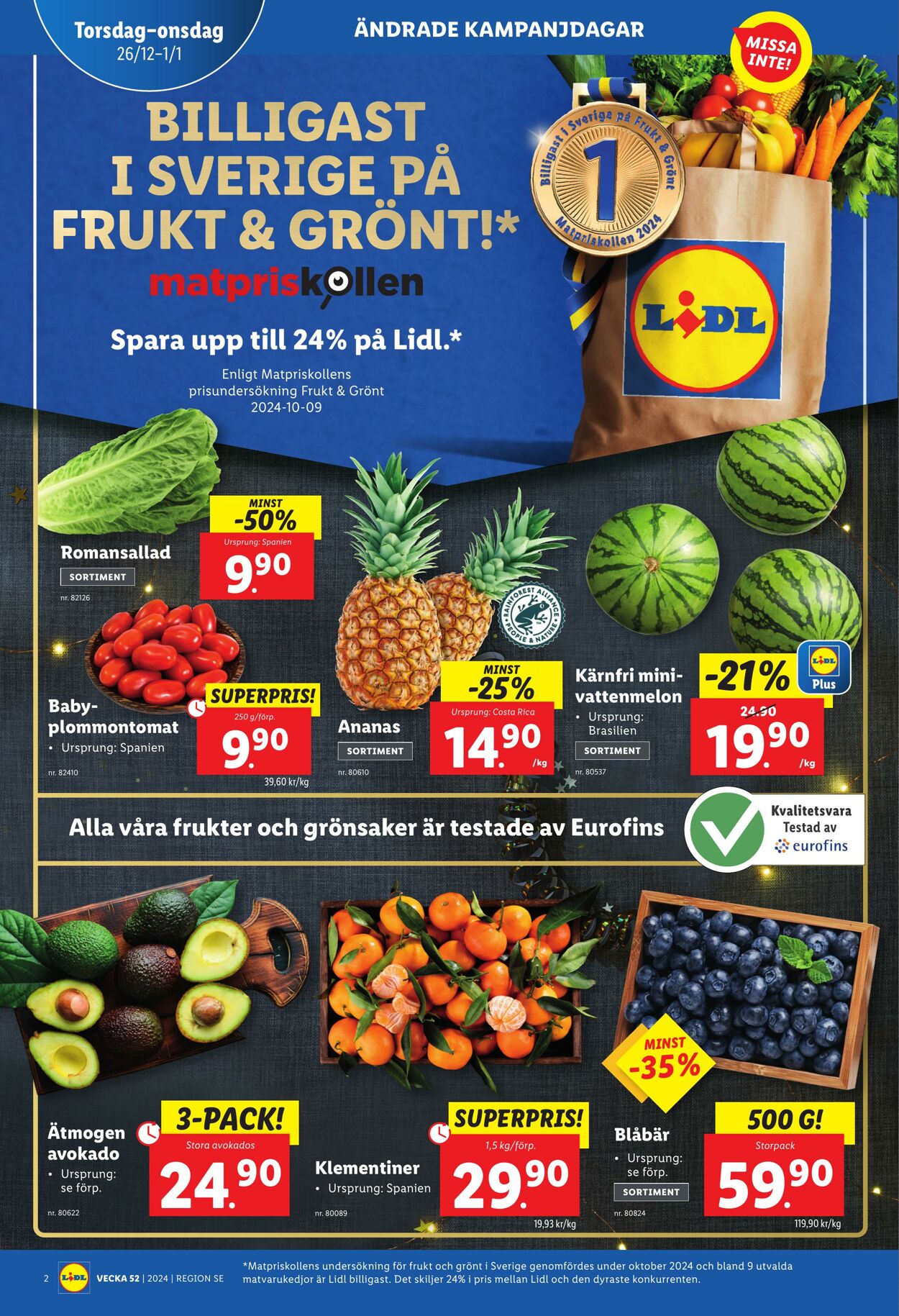 Erbjudanden Lidl 26.12.2024 - 05.01.2025